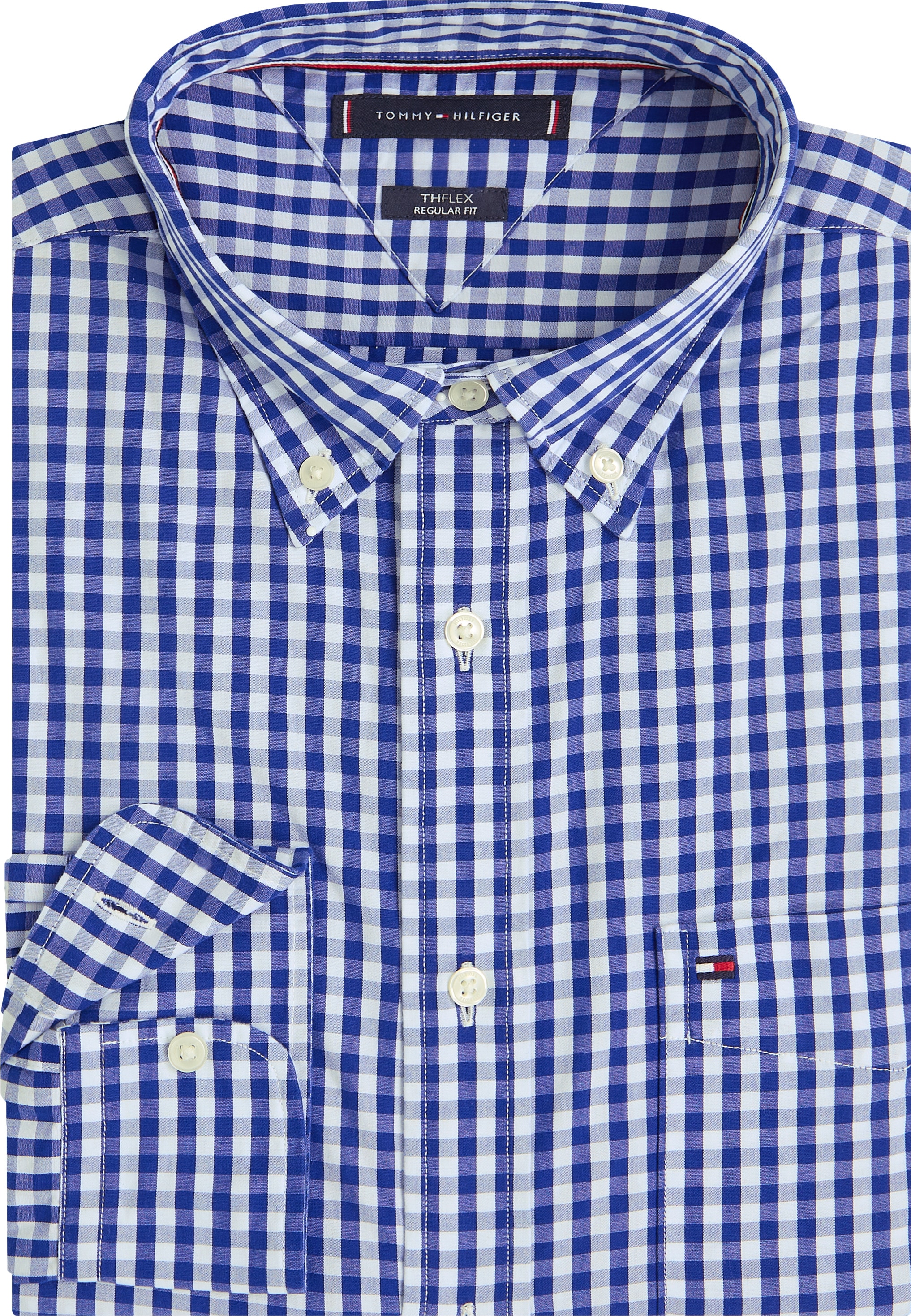 Tommy Hilfiger Langarmhemd »FLEX POPLIN GINGHAM SHIRT«