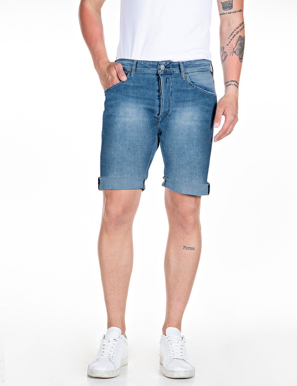 Replay Shorts im klassischen 5-Pocket-Design