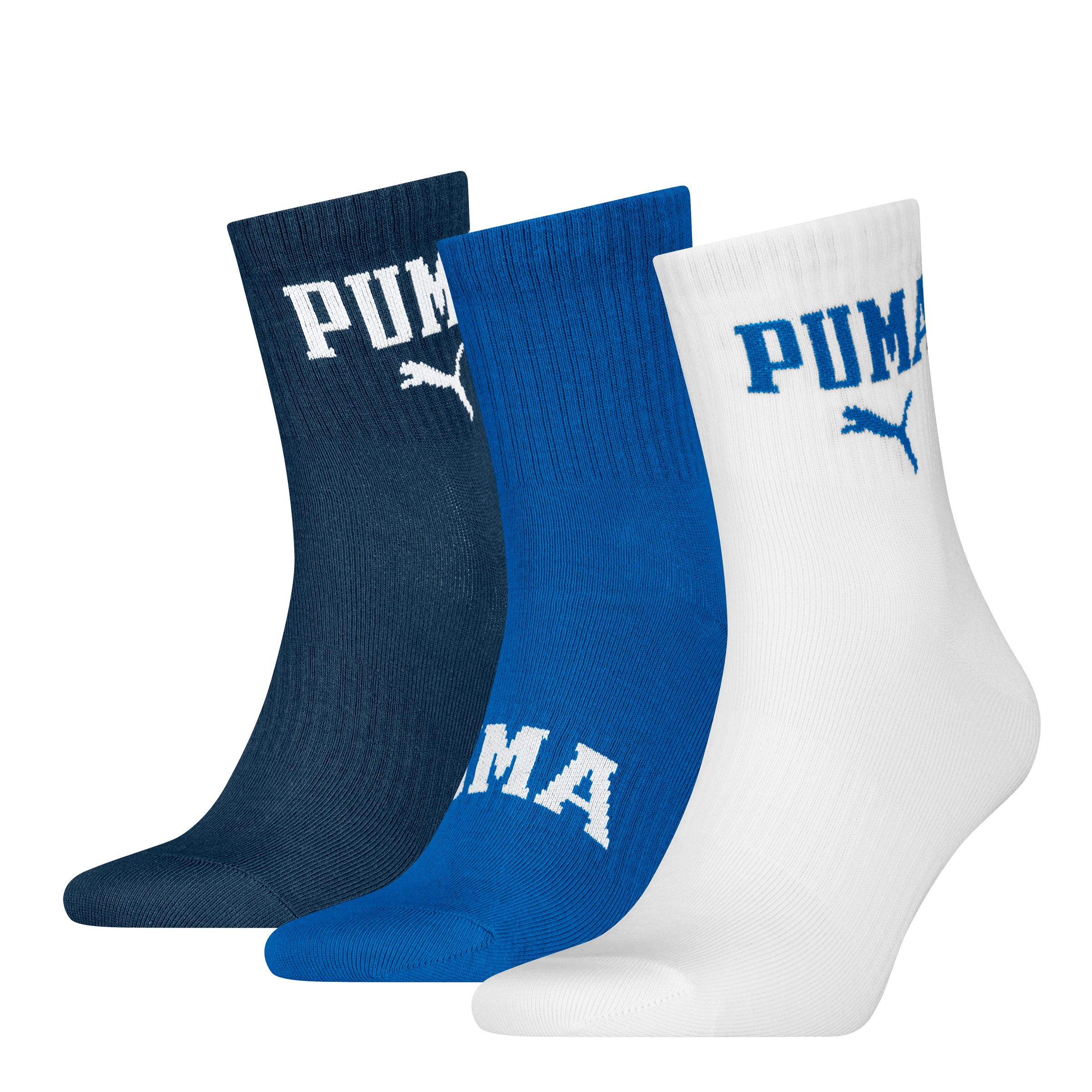 PUMA Socken 3er Pack, 3 Stk. tlg. mit mehreren Logos