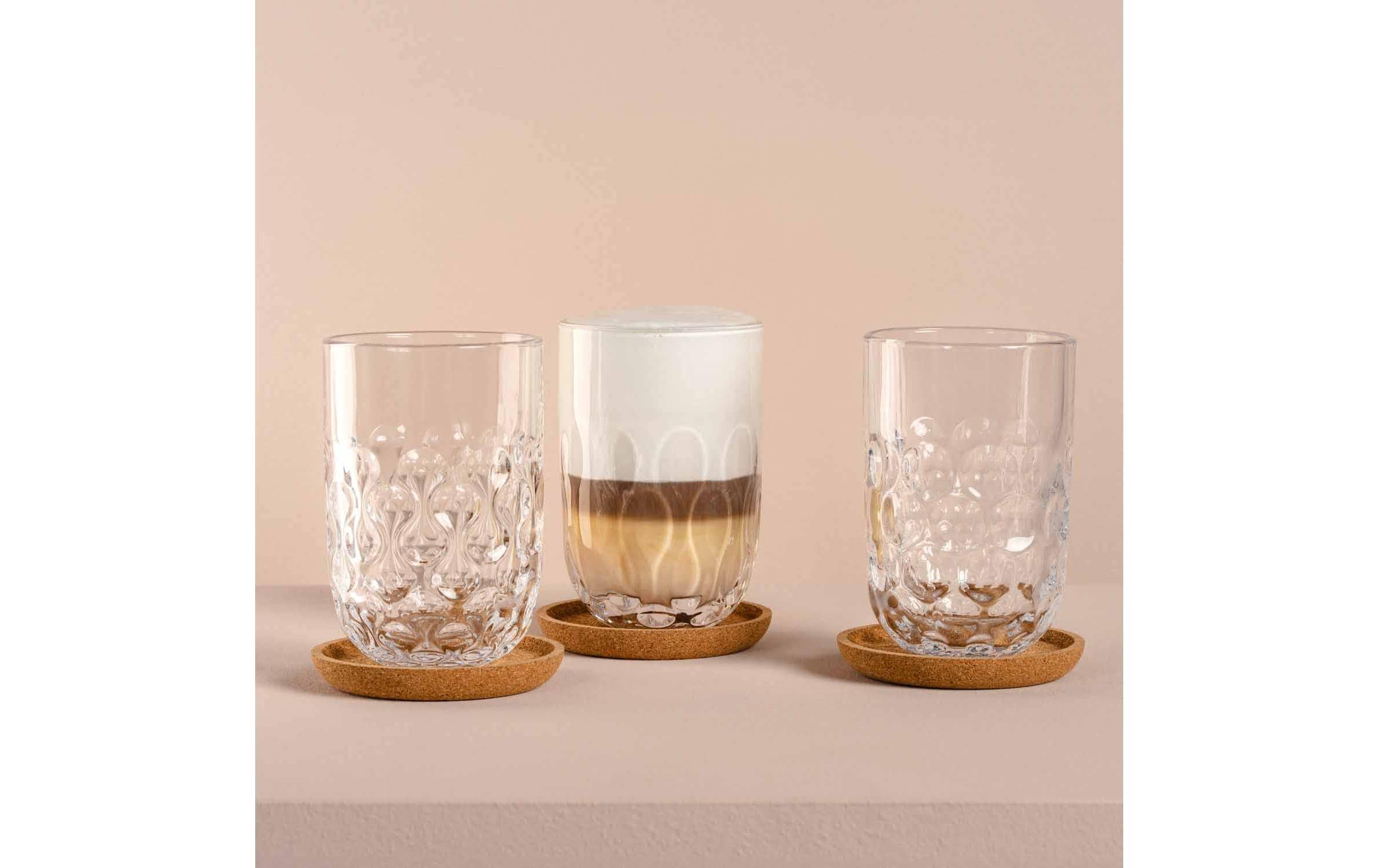LEONARDO Cappuccinotasse »Becher Gocce mit Untersetzer 380 ml«