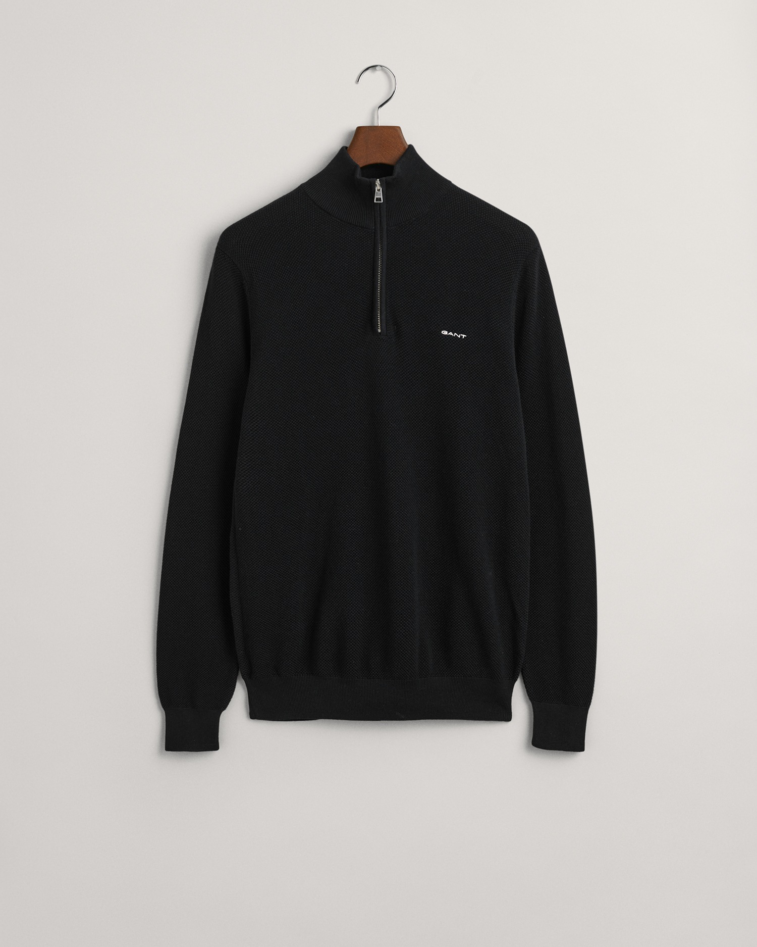 Gant Troyer »COTTON PIQUE HALF ZIP«, mit Piqué-Struktur