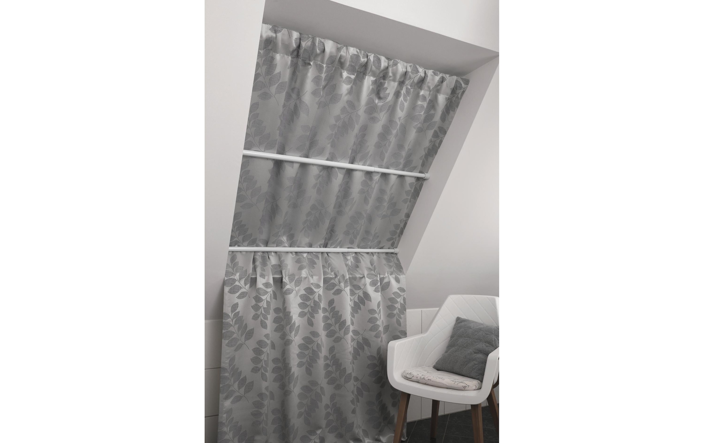GARDINIA Gardinenstange »80-130 cm, Ø 23/26 mm Weiss«