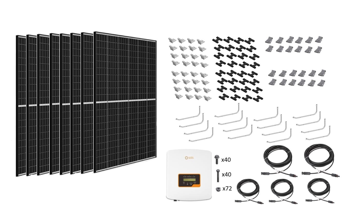 Solarmodul »Solar-pac 3000 Flachdach Solis 3000 kWh/a«