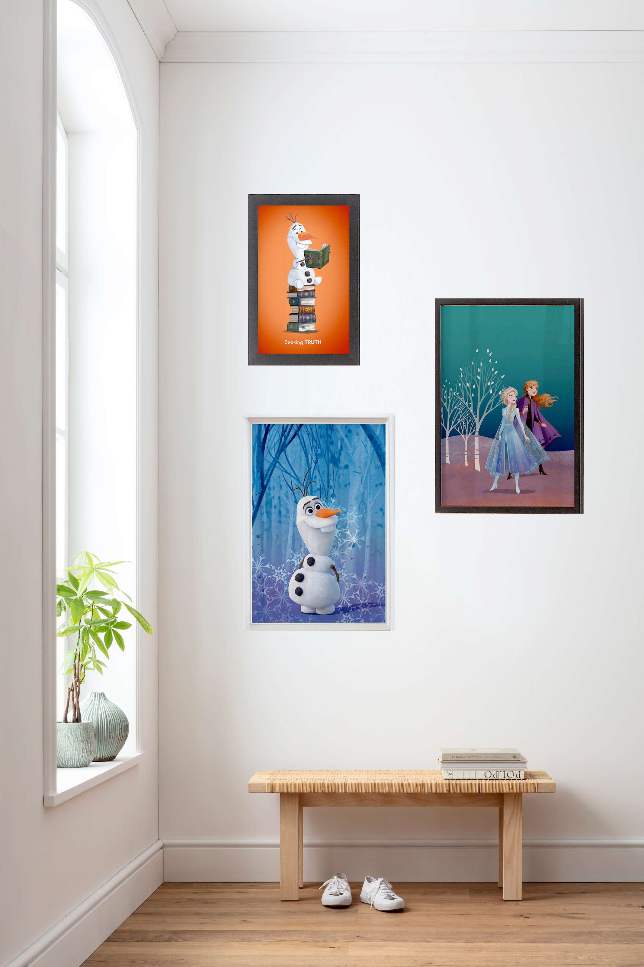 Komar Bild »Frozen Olaf Reading«, Disney, (1 St.), Wandbild zur Dekoration im Kinderzimmer - ohne Rahmen