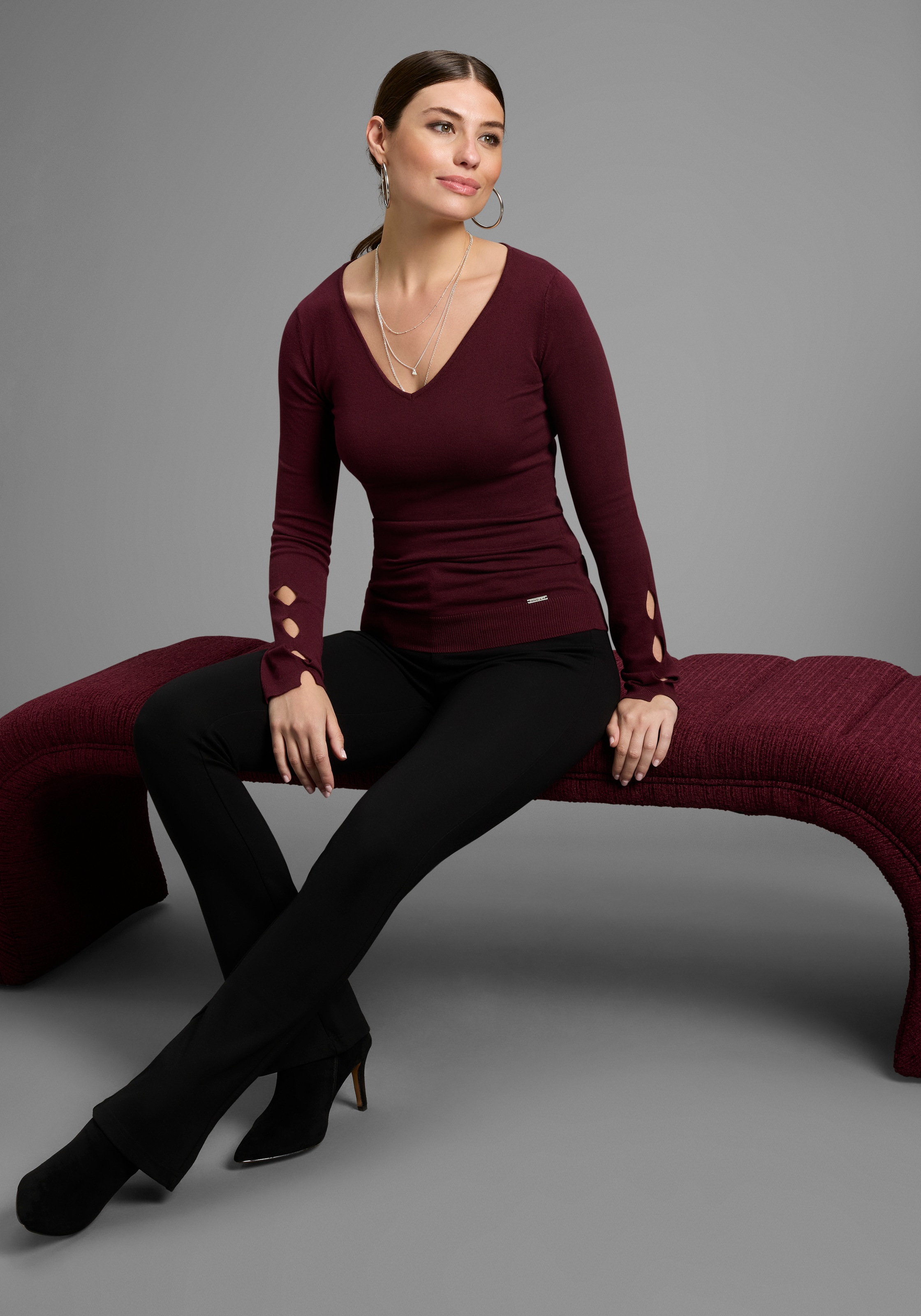 Bruno Banani Strickpullover, mit besonderem Ärmel-Detail - NEUE KOLLEKTION