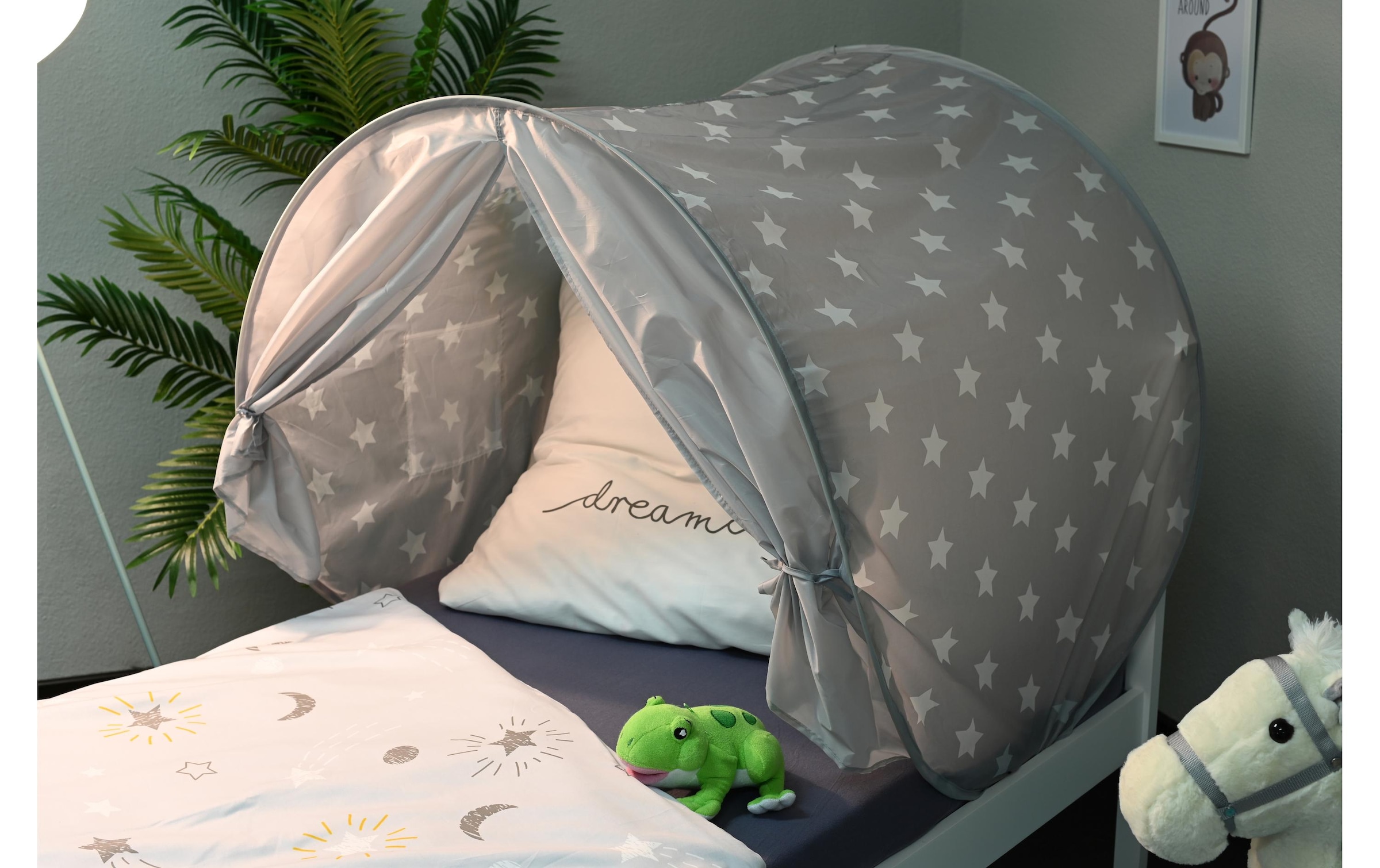 Knorrtoys® Betthimmel »Grey white stars«