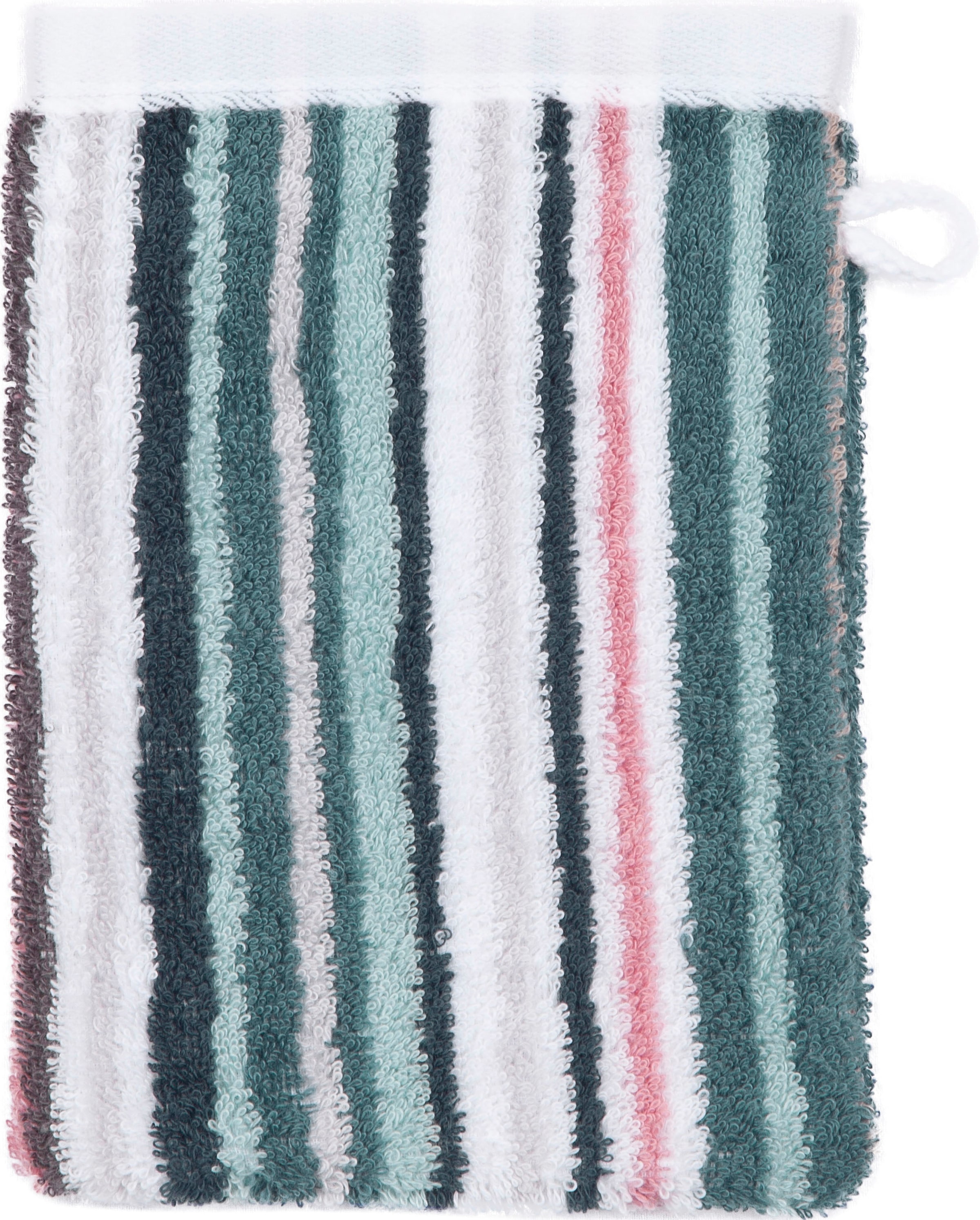 ROSS Waschhandschuh »Multicolor«, (6 St.), mit Streifen und gesticktem ROSS-Emblem