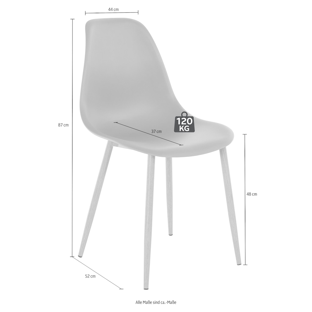 INOSIGN Schalenstuhl »Miller«, (2 Stück oder 4 Stück) Sitzschale in Kunststoff