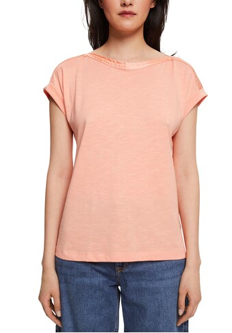 Esprit T-Shirt, mit Blende in Satin-Optik kaufen