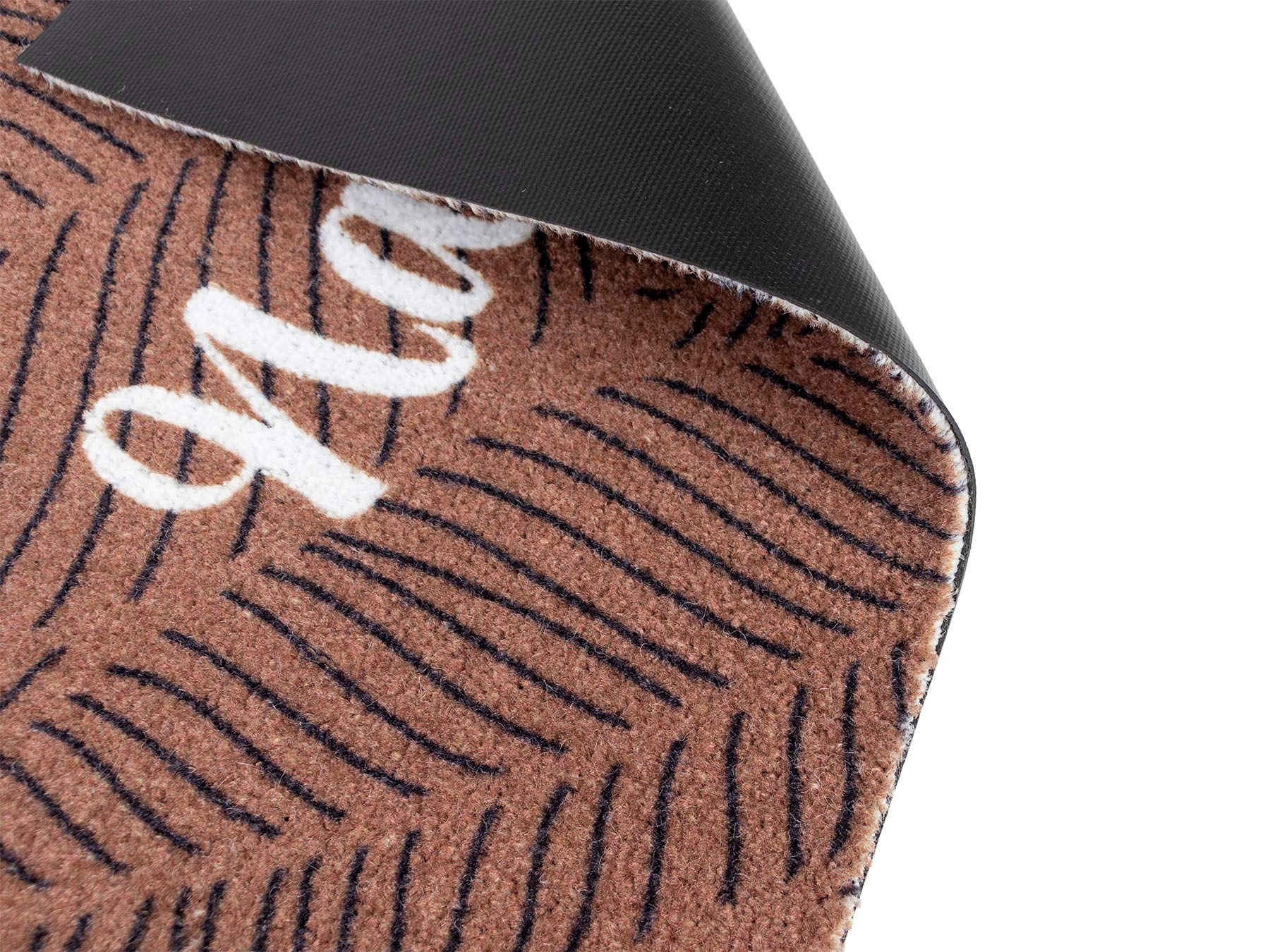 Primaflor-Ideen in Textil Fussmatte »Schmutzfangmatte COUNTRY, Nature«, rechteckig, 7 mm Höhe, Schmutzfangmatte, Kokos-Optik, mit Spruch, rutschhemmend, waschbar