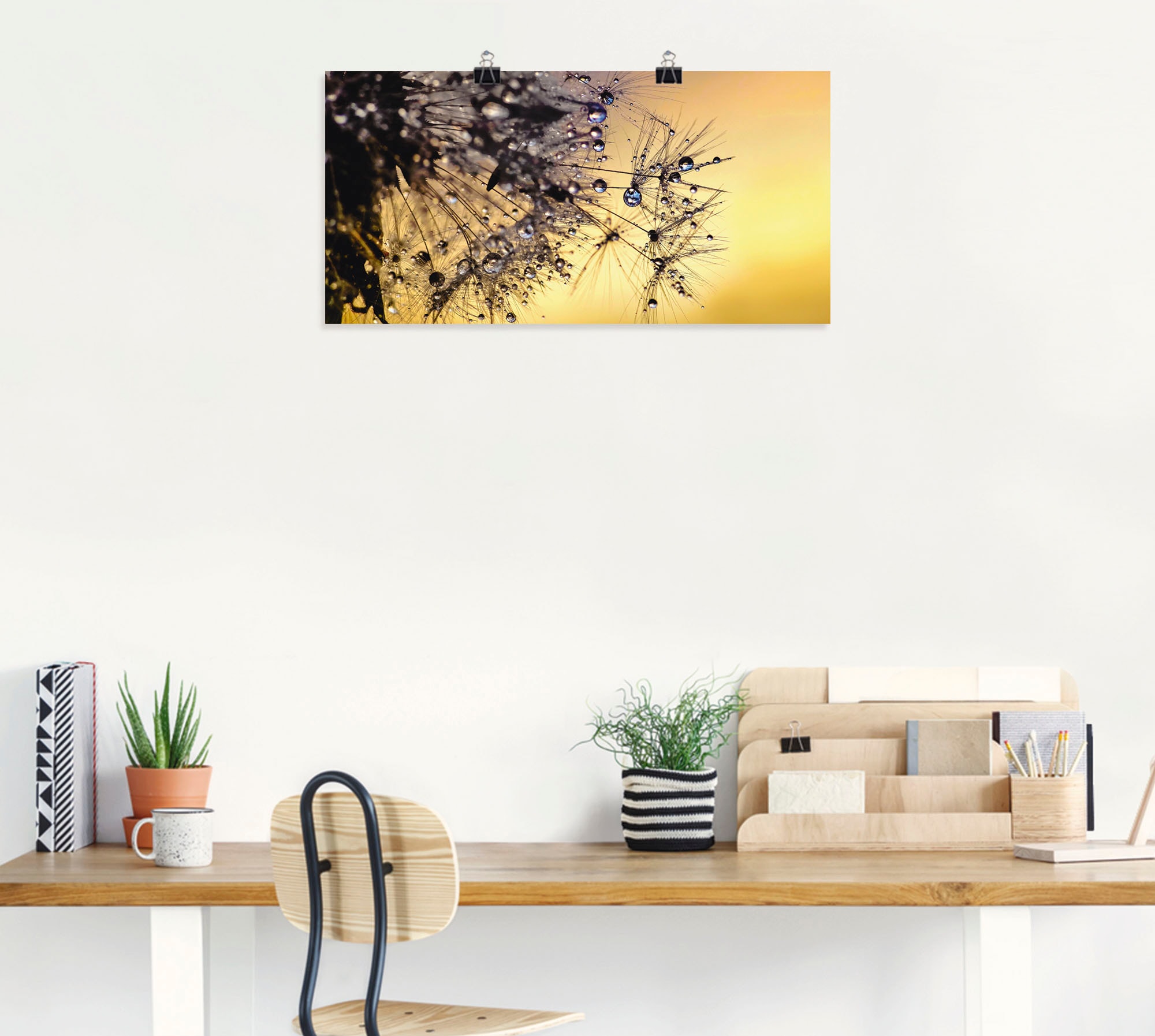Artland Wandbild »Pusteblume mit Tautropfen benetzt«, Blumen, (1 St.), als Leinwandbild, Poster in verschied. Grössen