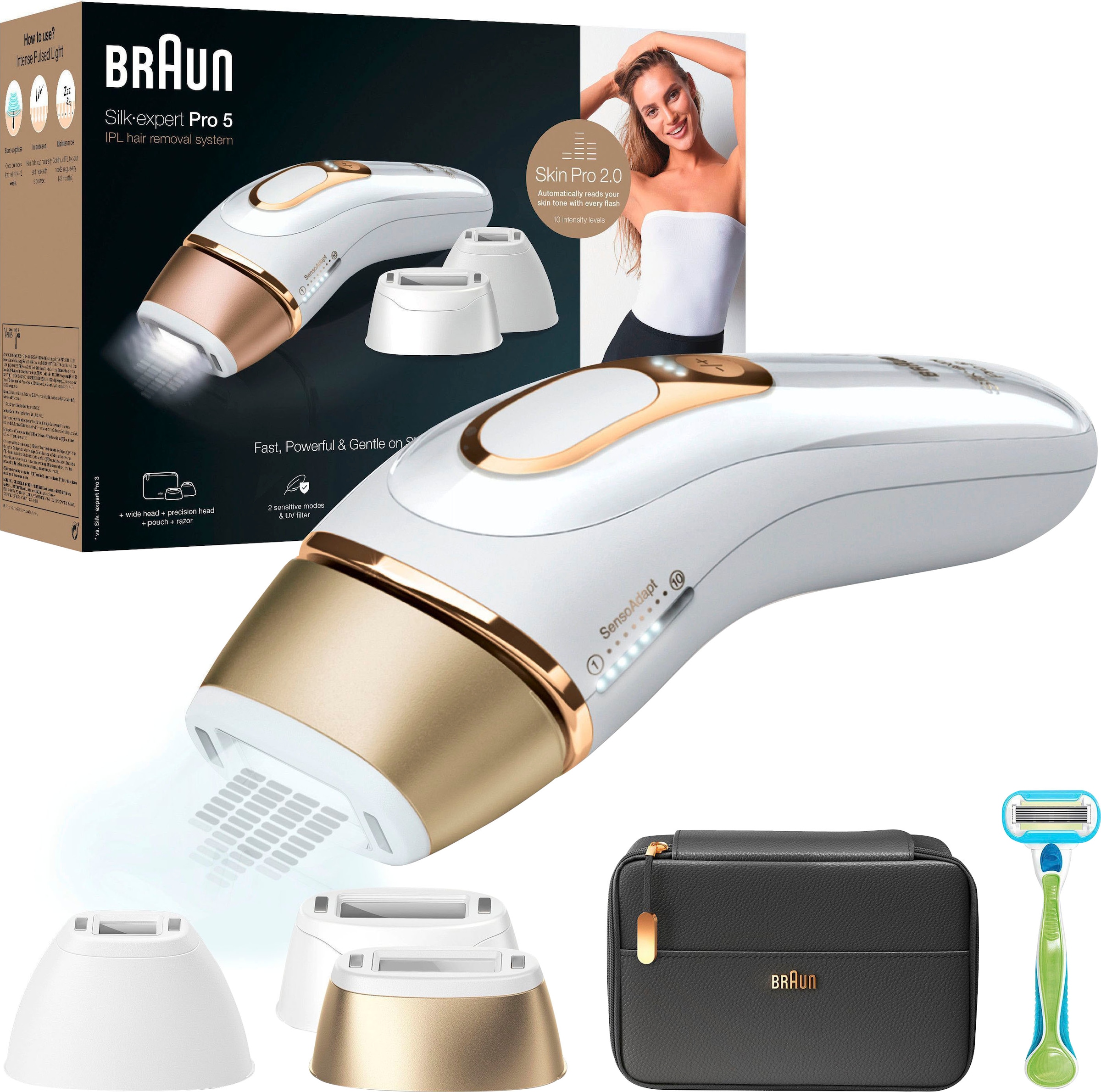 ❤ Braun IPL-Haarentferner »Silk-Expert Pro 5 PL5243 IPL«, 400.000  Lichtimpulse, Skin Pro 2.0 Sensor ordern im Jelmoli-Online Shop