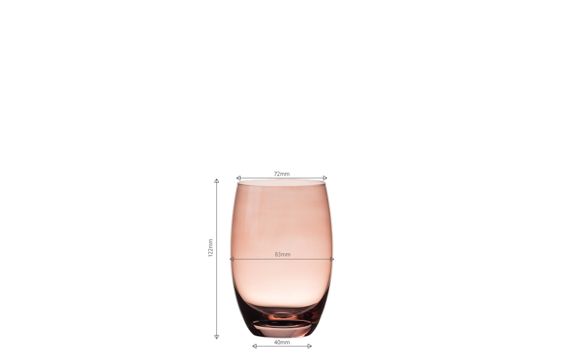 Gläser-Set "Lunasol Optima Color Tumbler 460 ml Barrel"