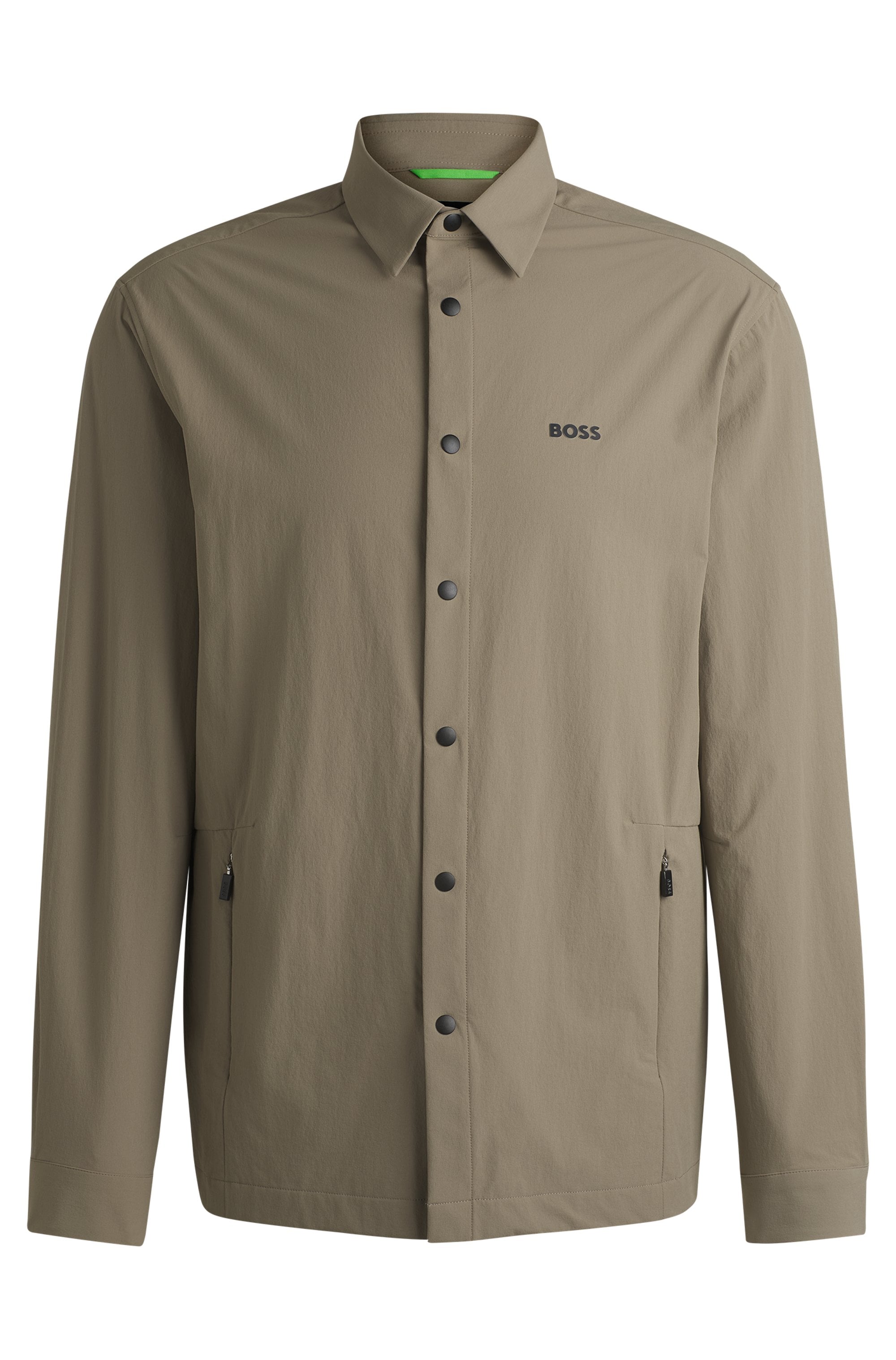 BOSS GREEN Outdoorhemd »B_Basin Tech_L«, mit Reissverschlusstaschen