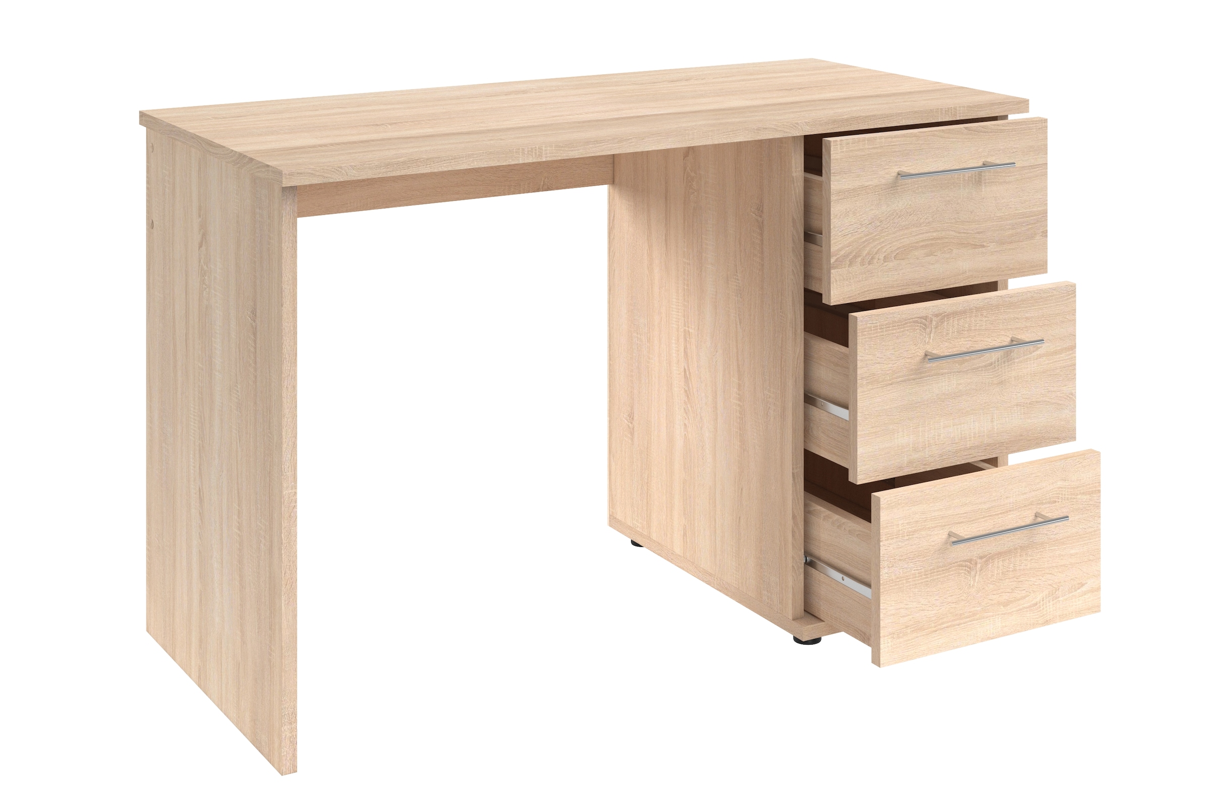 VOGL Möbelfabrik Schreibtisch »Tobi, optional mit Tastaturauszug,«, mit 3 Schubkästen, Breite 115 cm, Made in Germany