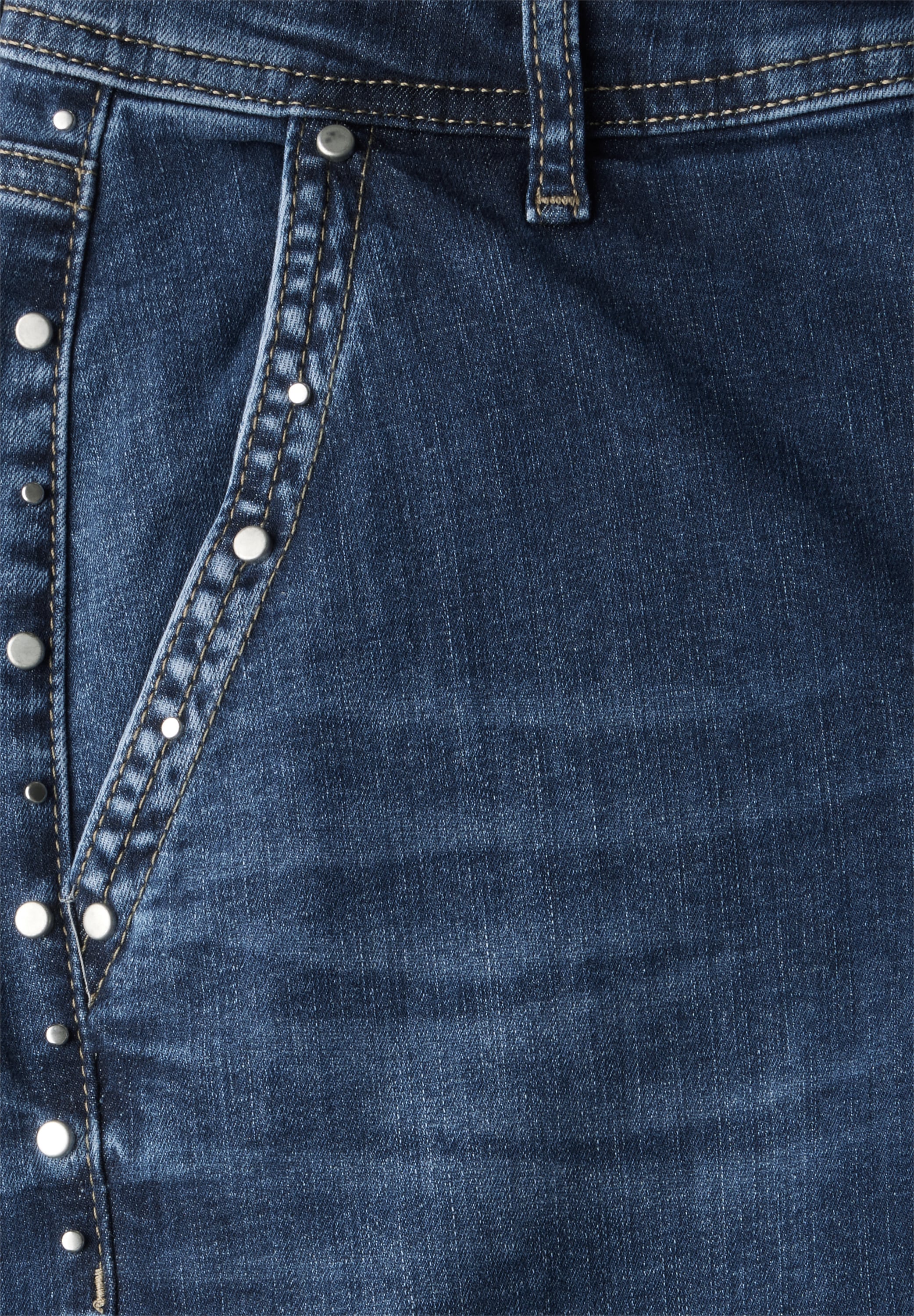 STREET ONE High-waist-Jeans, mit Nieten