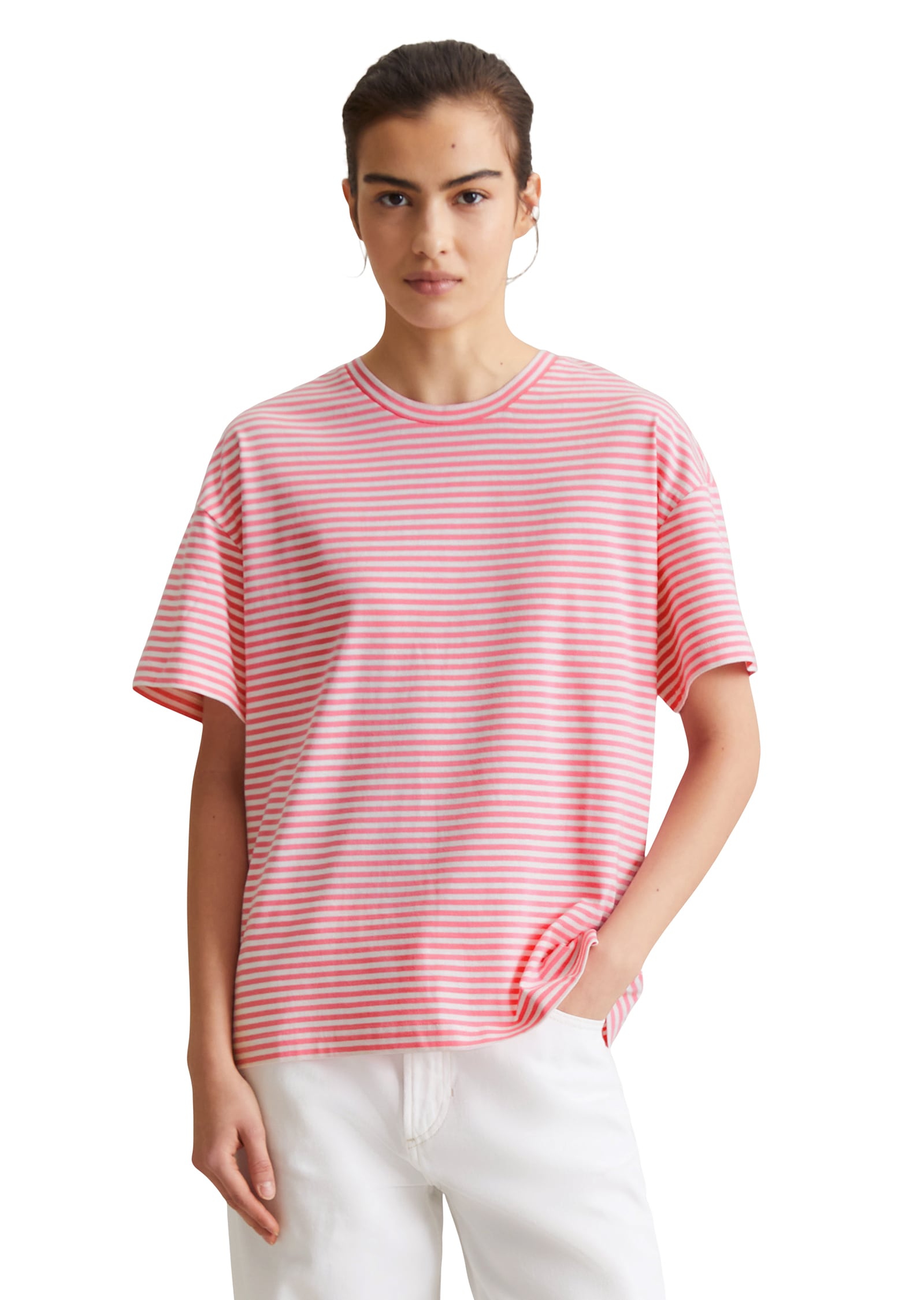 Marc O'Polo DENIM T-Shirt geringelt, Rundhals, relaxed fit