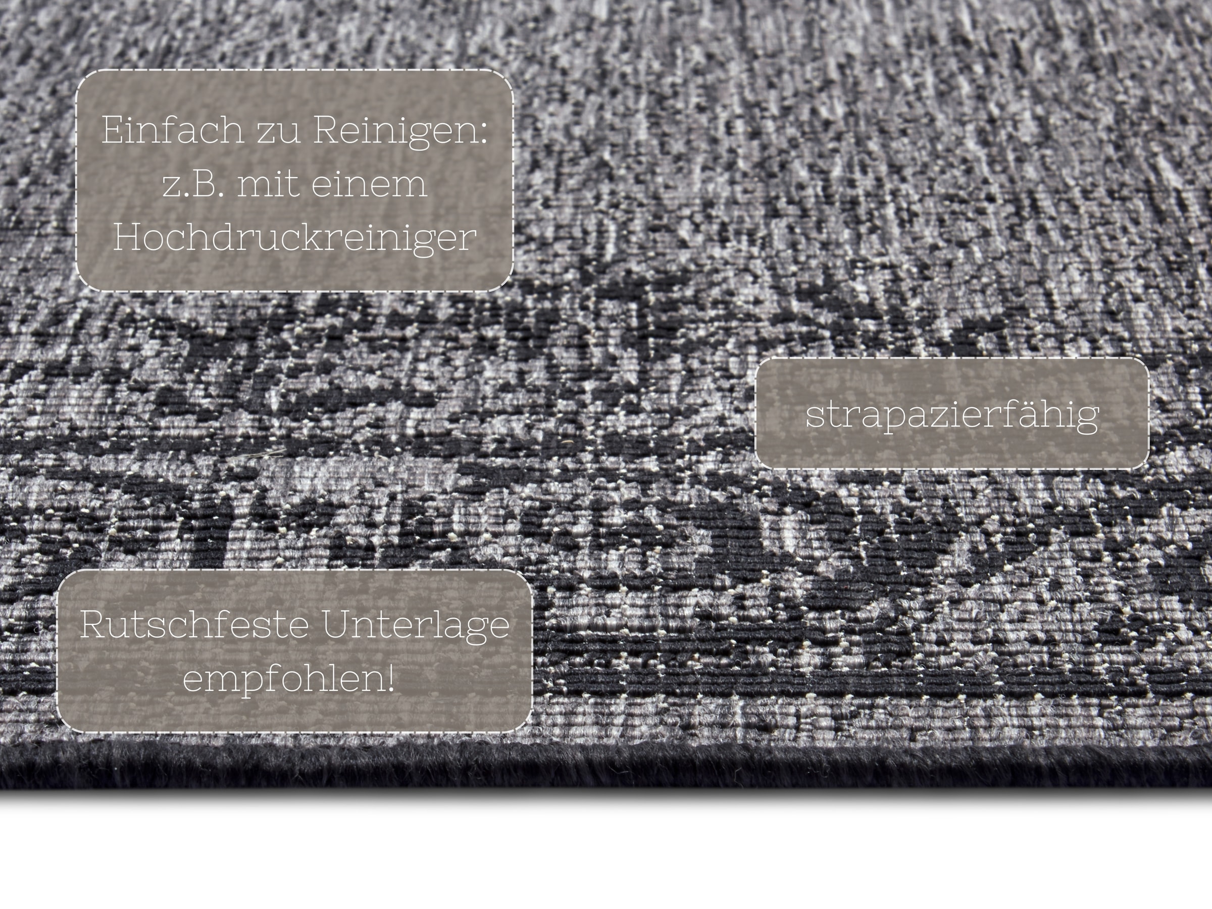 NORTHRUGS Teppich »CEBU Wendeteppich«, rechteckig, 5 mm Höhe, In-& Outdoor, Wetterfest, Balkon, Wohnzimmer, Wasserfest, Orientalisch