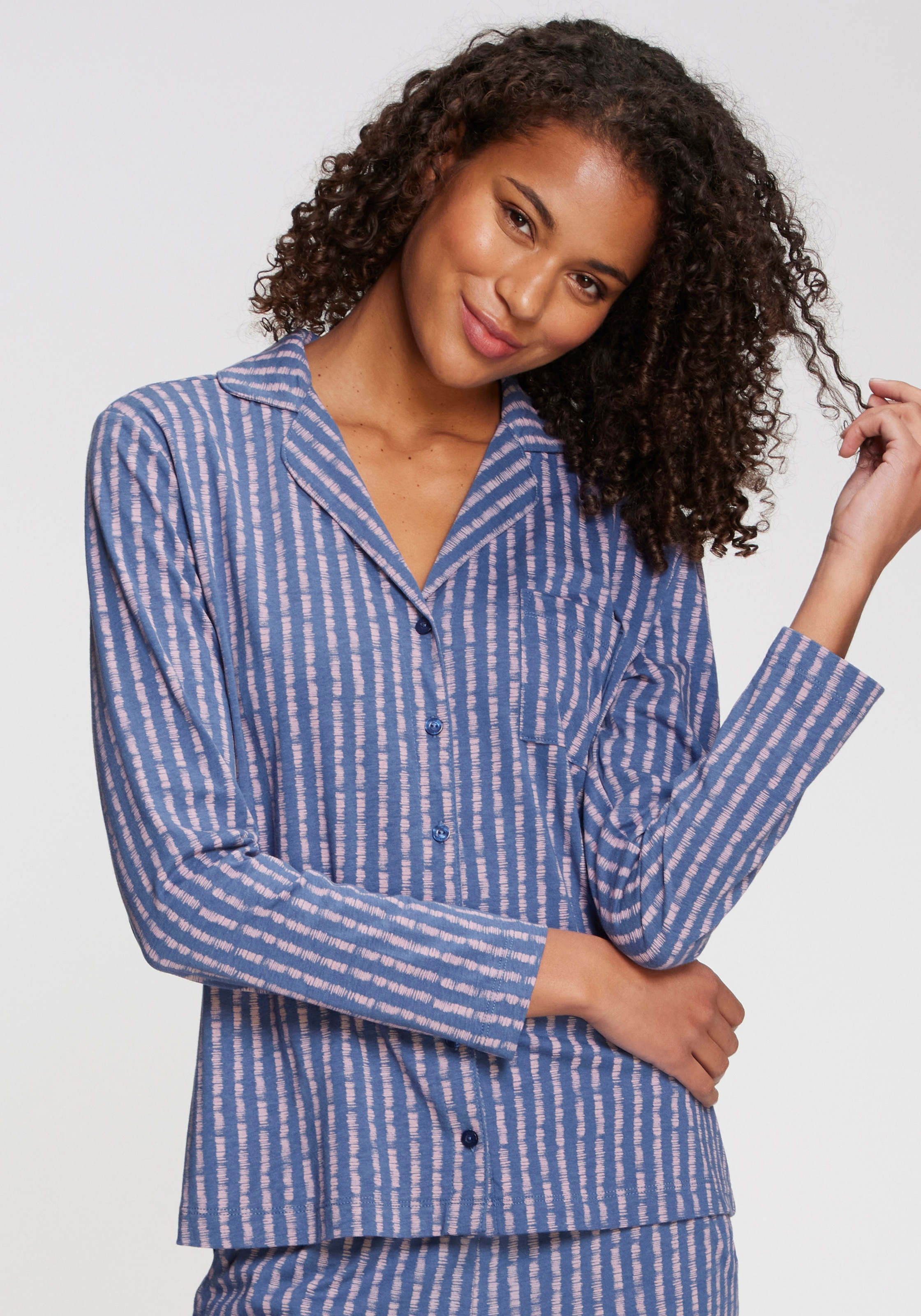 Vivance Dreams Pyjamaoberteil mit schönem Allover-Muster