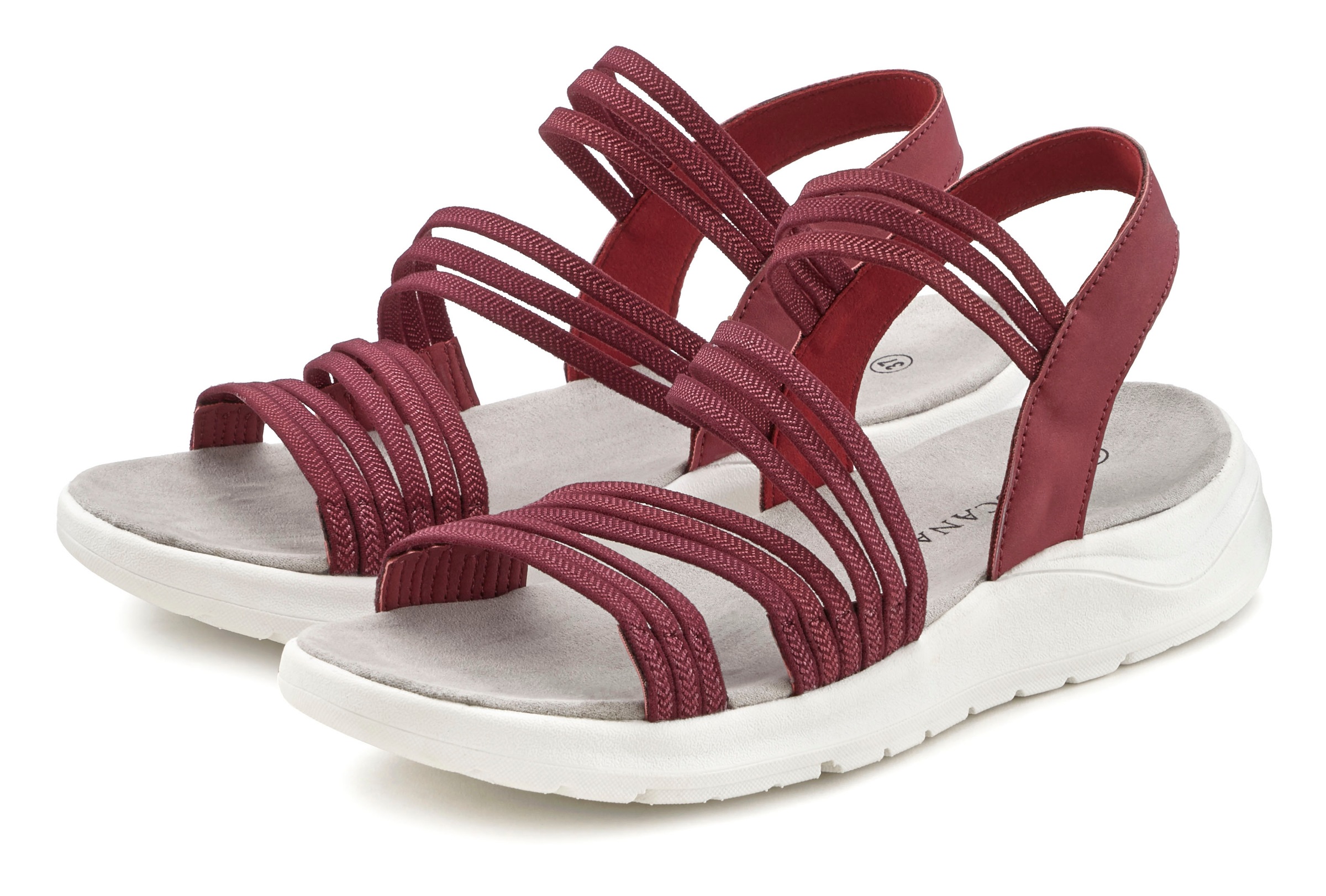 LASCANA Sandale »Sommerschuh«, Sandalette, Sommerschuh, ultraleichter Sohle,elastische Riemchen VEGAN