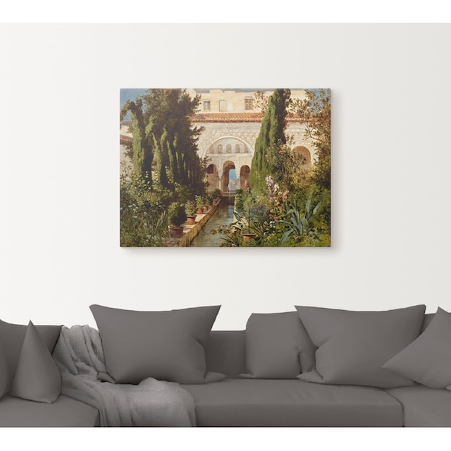 in Grössen als Wandaufkleber Granada«, (1 Wandbild Artland Garten, Garten bei Poster Generalife online | St.), oder Jelmoli-Versand »Der versch. bestellen des Leinwandbild,