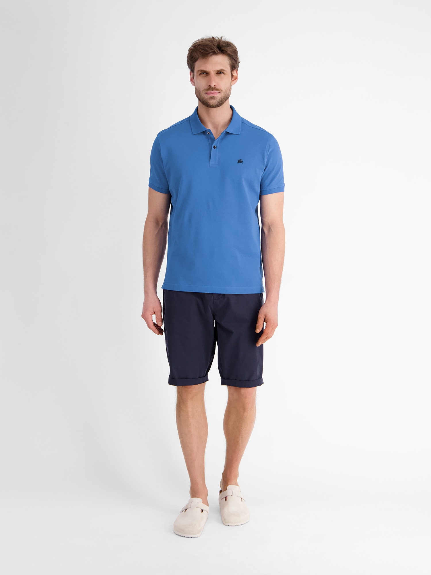 LERROS Poloshirt »LERROS Basic Poloshirt für Herren, unifarben«