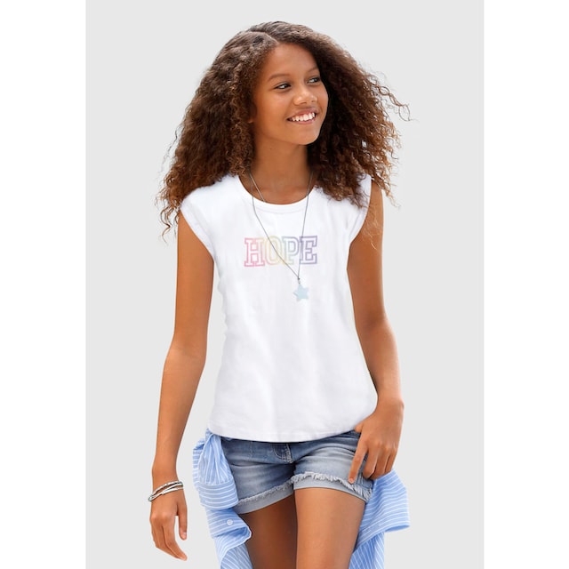 günstig ✵ Statementdruck T-Shirt »HOPE«, | mit Jelmoli-Versand KIDSWORLD kaufen