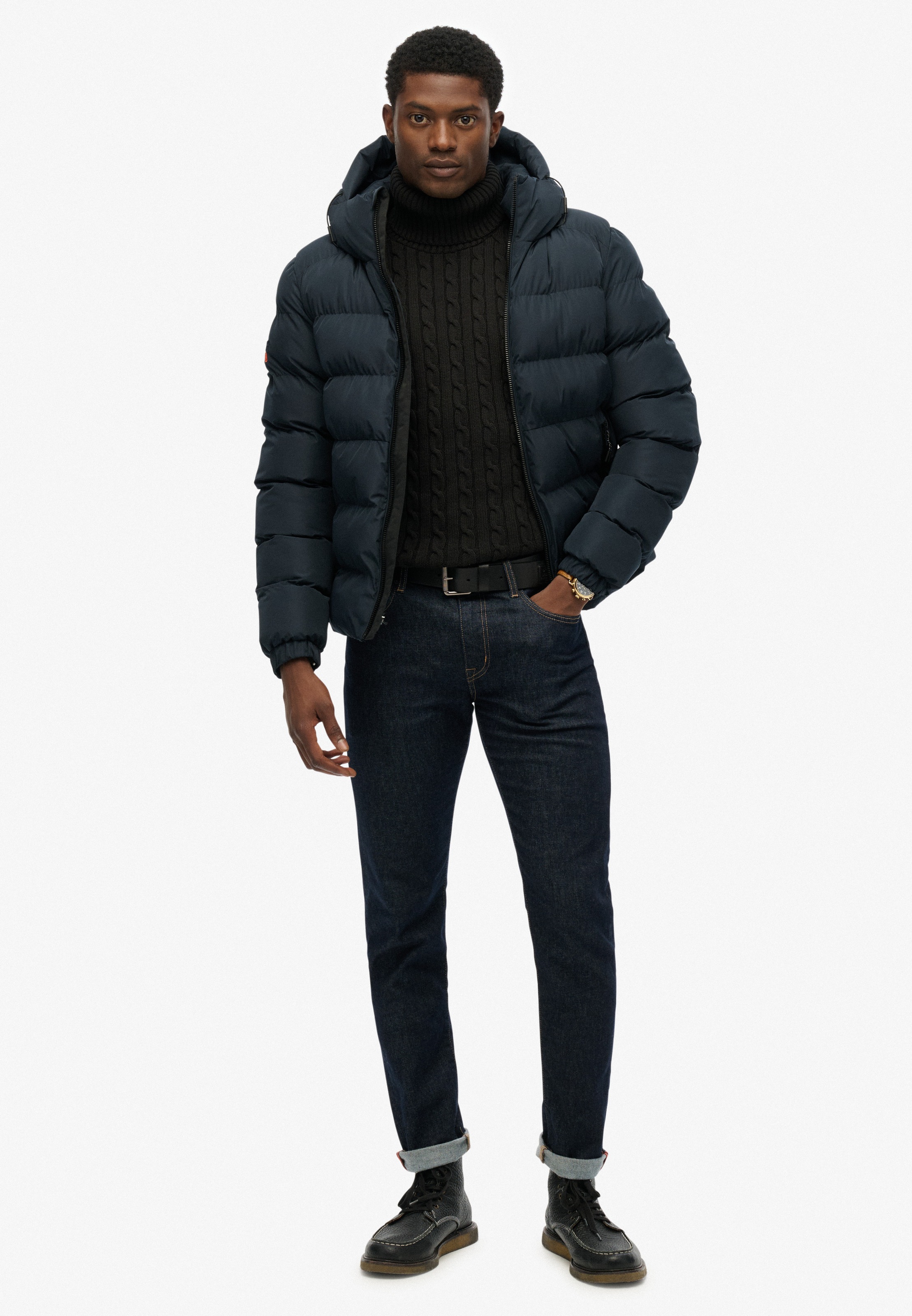 Superdry Steppjacke »HOODED SPORTS PUFFER JACKET«, mit Kapuze