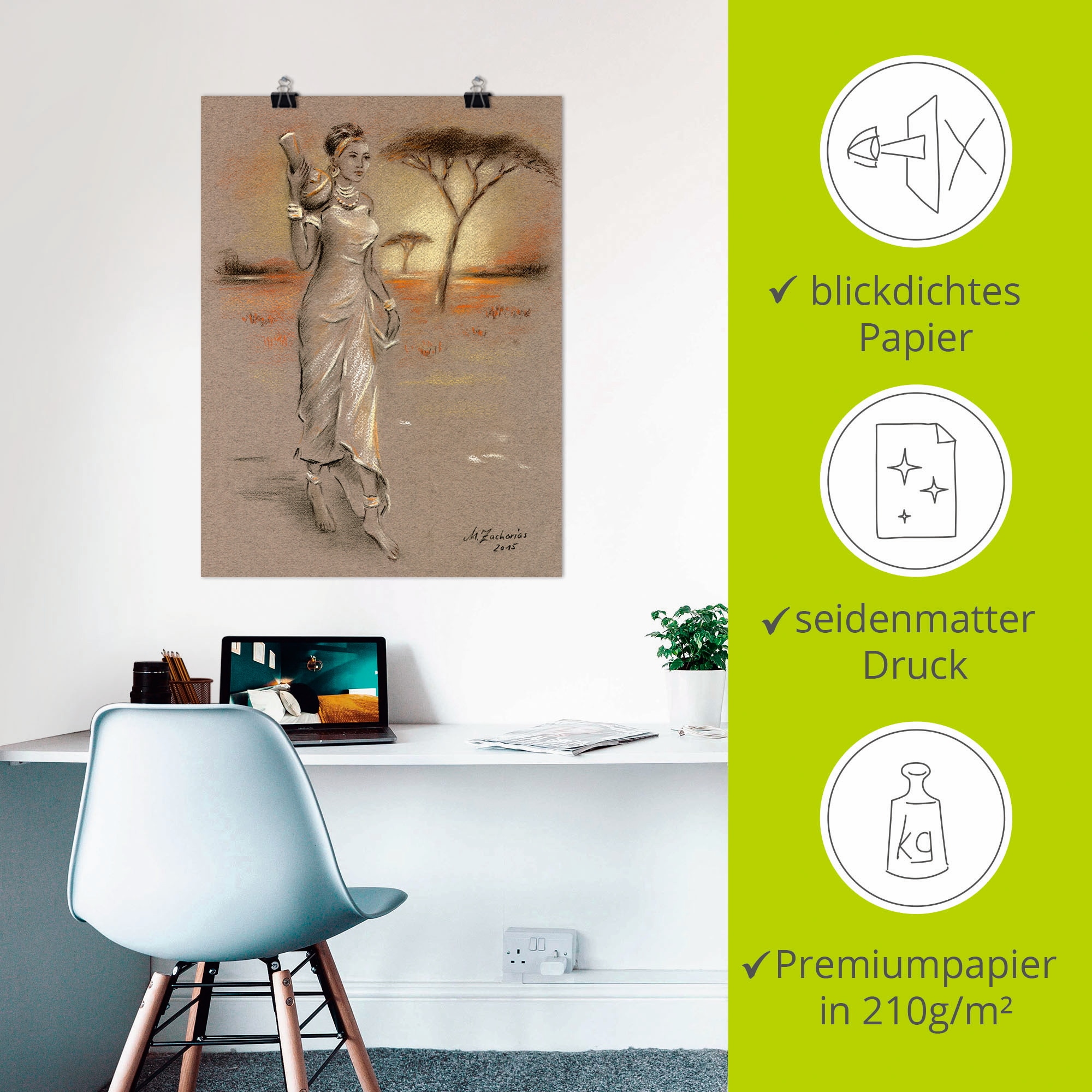 Artland Wandbild »Afrikanische Schönheit«, Frau, (1 St.), als Leinwandbild, Poster in verschied. Grössen