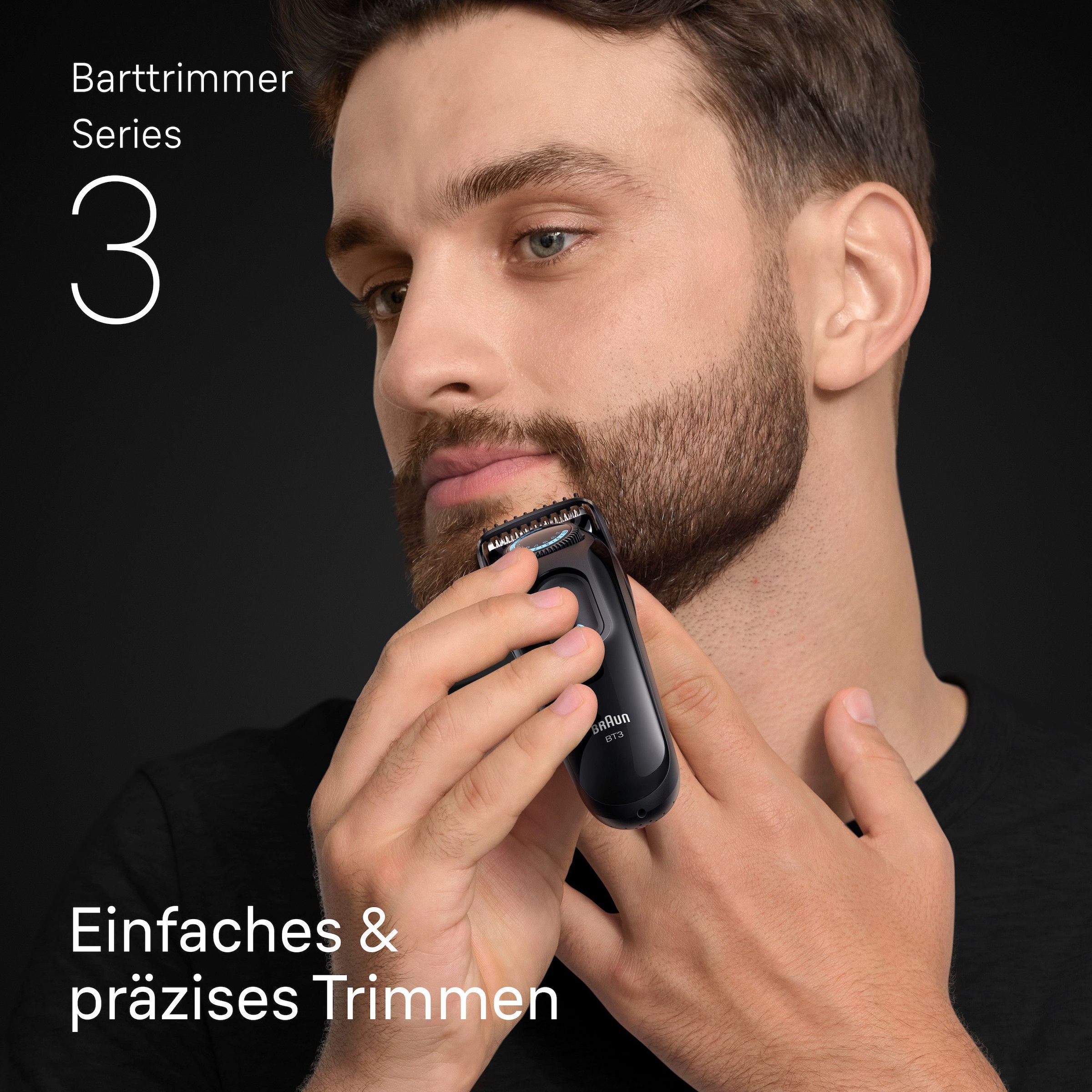 Braun Haarschneider »Barttrimmer Series 3 BT3520«, ultrascharfe Klinge, 50 Min Akkulaufzeit, 40 Längeneinstellungen