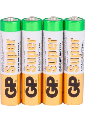 GP Batteries Batterie »4er Pack Super Alkaline AAA«, LR03, 1,5 V, (Set, 4 St.)
