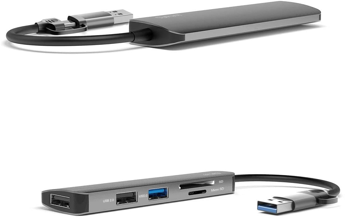 4smarts USB-Adapter »5in1 Universal Multiport Hub USB-A/USB-C«