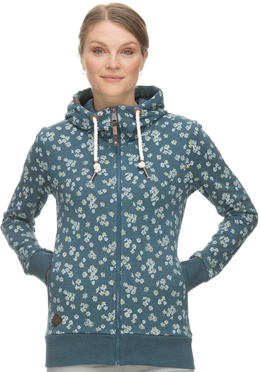 Ragwear Kapuzensweatshirt »ANGELL ZIP«, mit floralem Allover-Print kaufen