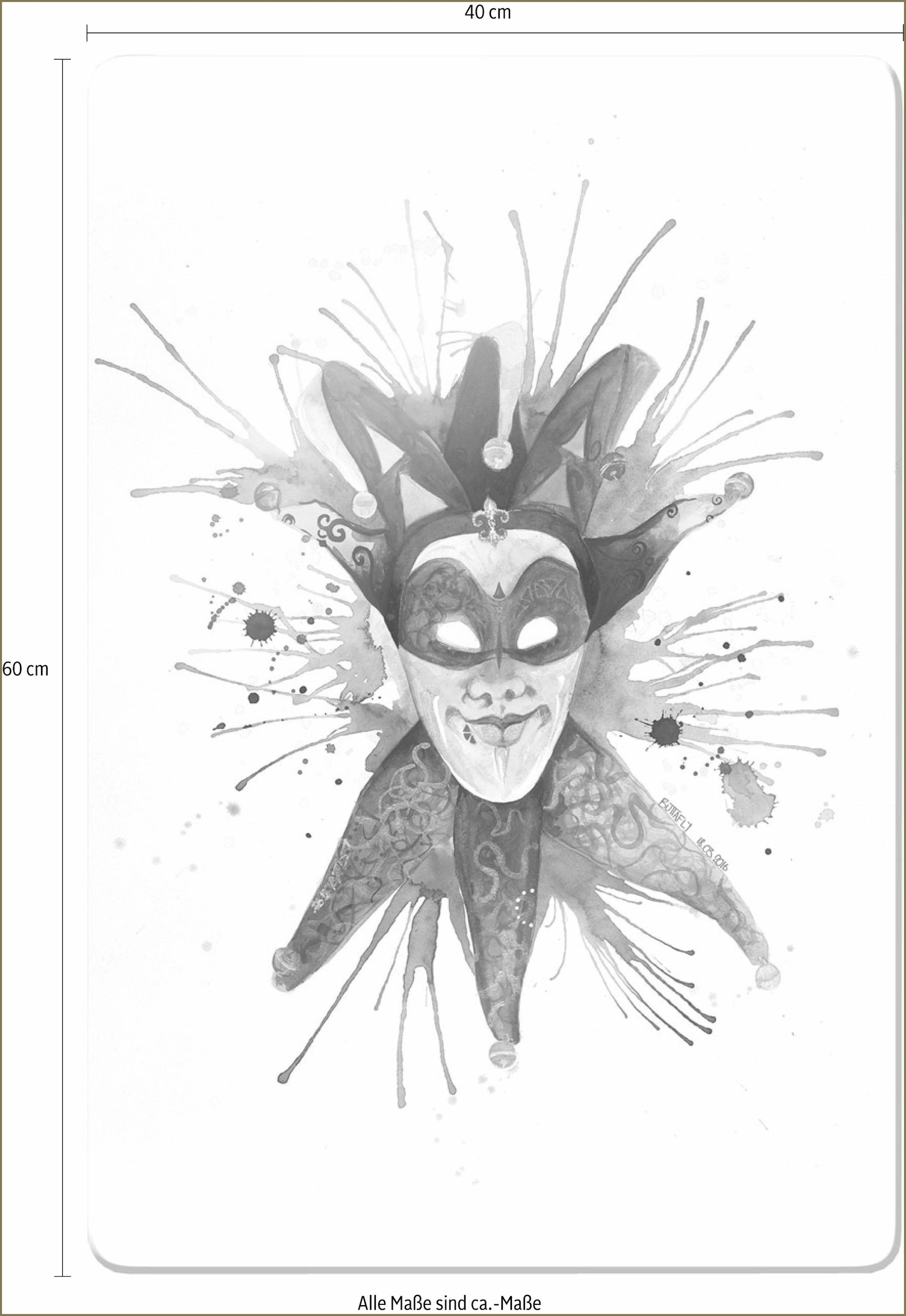 Wall-Art Glasbild »Buttafly - Mardi Gras Mask«, 40/60 cm online shoppen |  Jelmoli-Versand