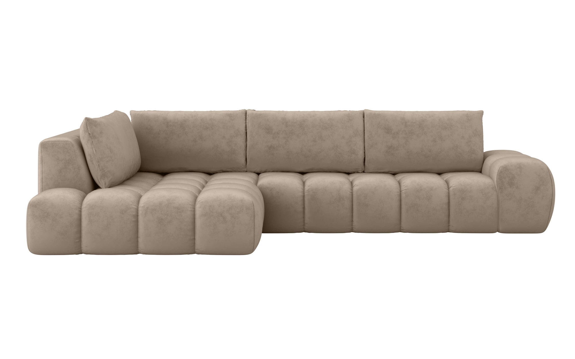 INOSIGN Ecksofa »AZITA klein, L-Form, elegant und bequem Designsofa«, lose Rückenkissen, traumhafte Steppung, Masse B/T/H: 296/176,5/89 cm