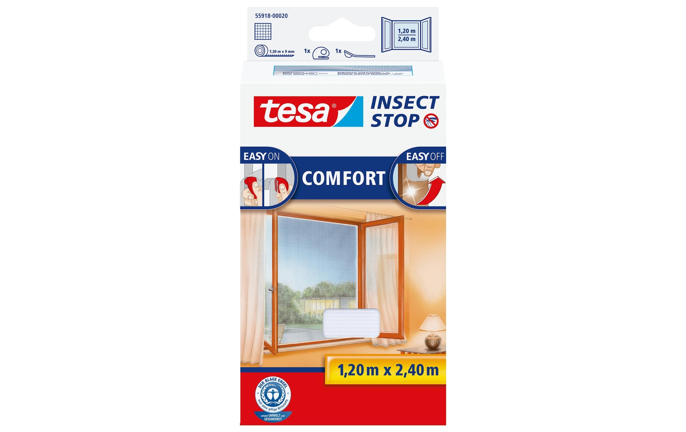 tesa Moskitonetz »Insect Stop Comfort Fenster 1.2x2.4m weiss«