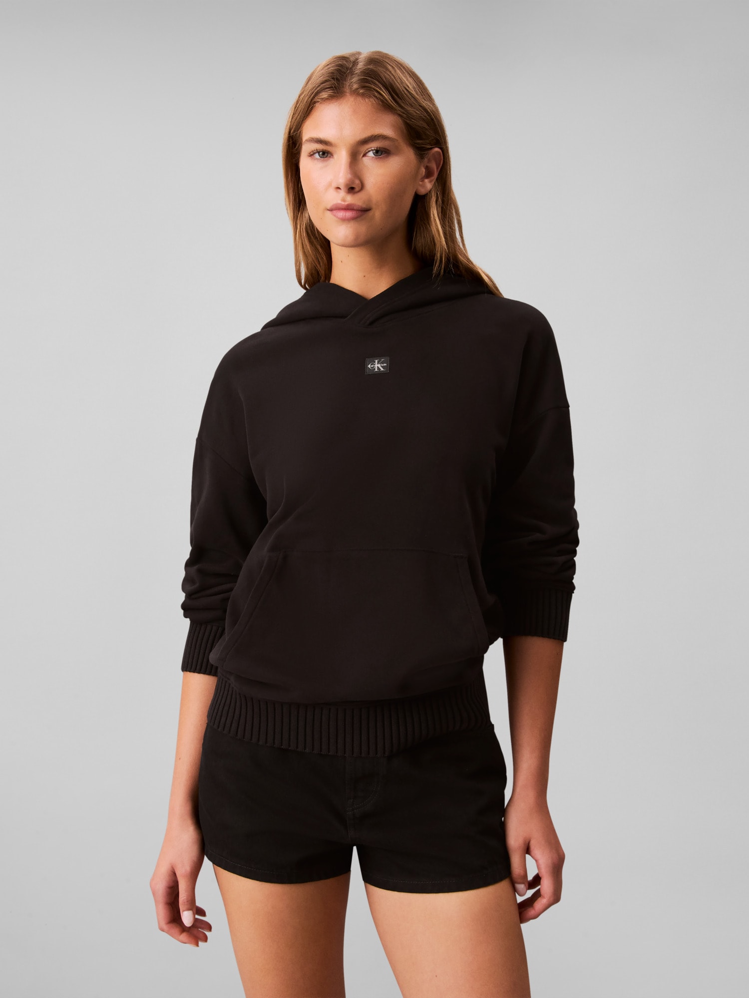 Calvin Klein Jeans Sweatshirt, mit Kapuze, regular fit, gewebtes Markenlabel