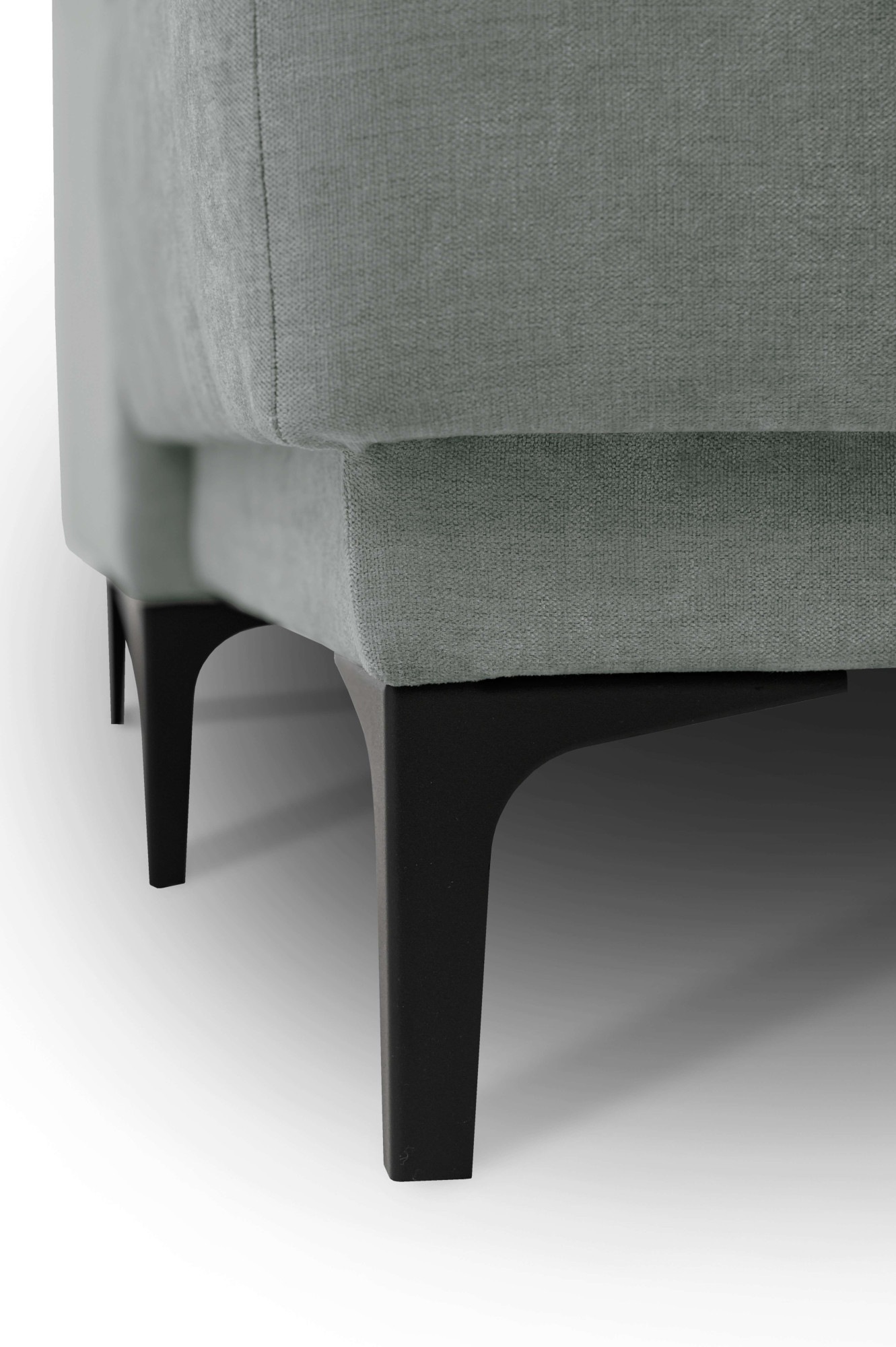 Places of Style Wohnlandschaft »XXL Sofa Oland, Struktur, Flachgewebe, Luxus-Microfaser, Boucle«, U-Form, 342 cm, Wellenunterfederung, Skandi-Design, Metallfüsse