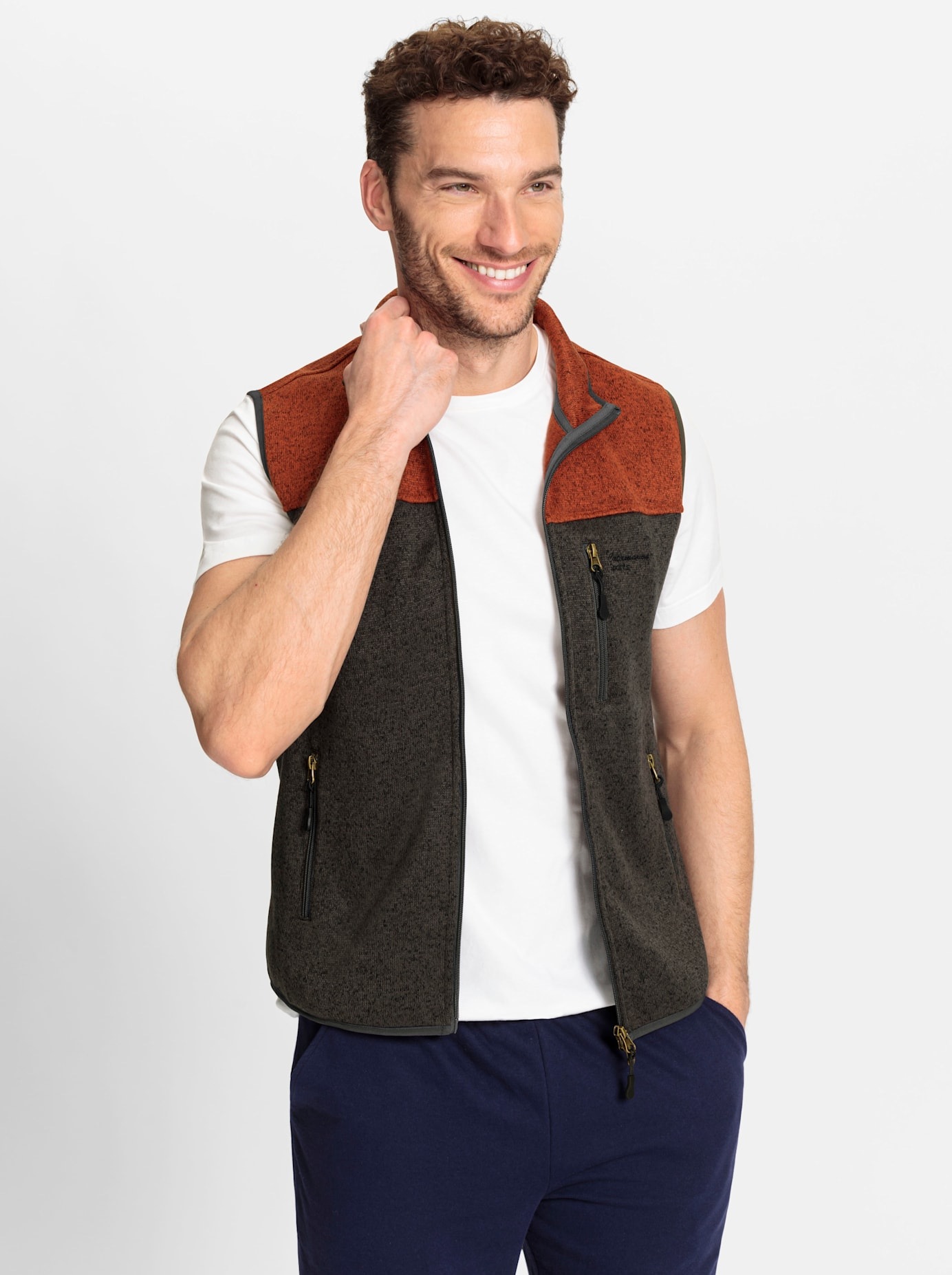 Catamaran Strickfleecejacke ohne Kapuze