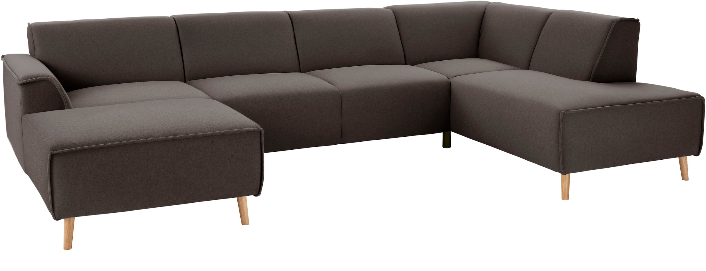 andas Wohnlandschaft »Janek Scandic Design, elegant und zeitlos U-Form«, mit Federkern und Keder in scandinavischem Design