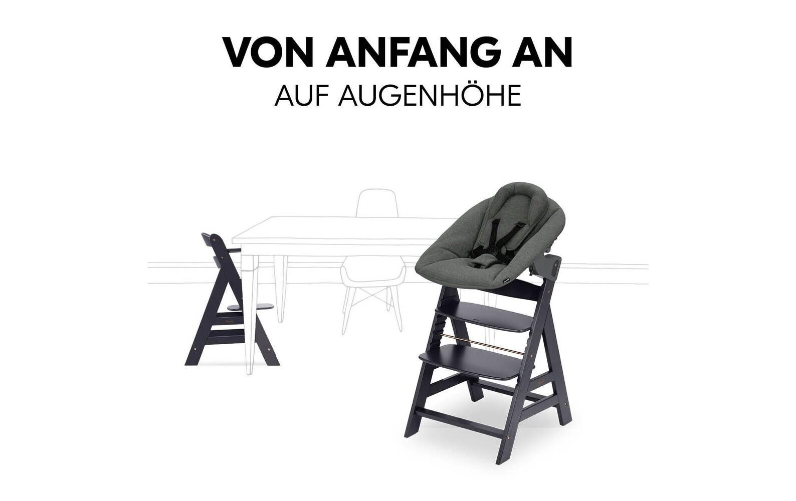 Hauck Hochstuhl »Alpha Newborn Set Plus Dark Grey«