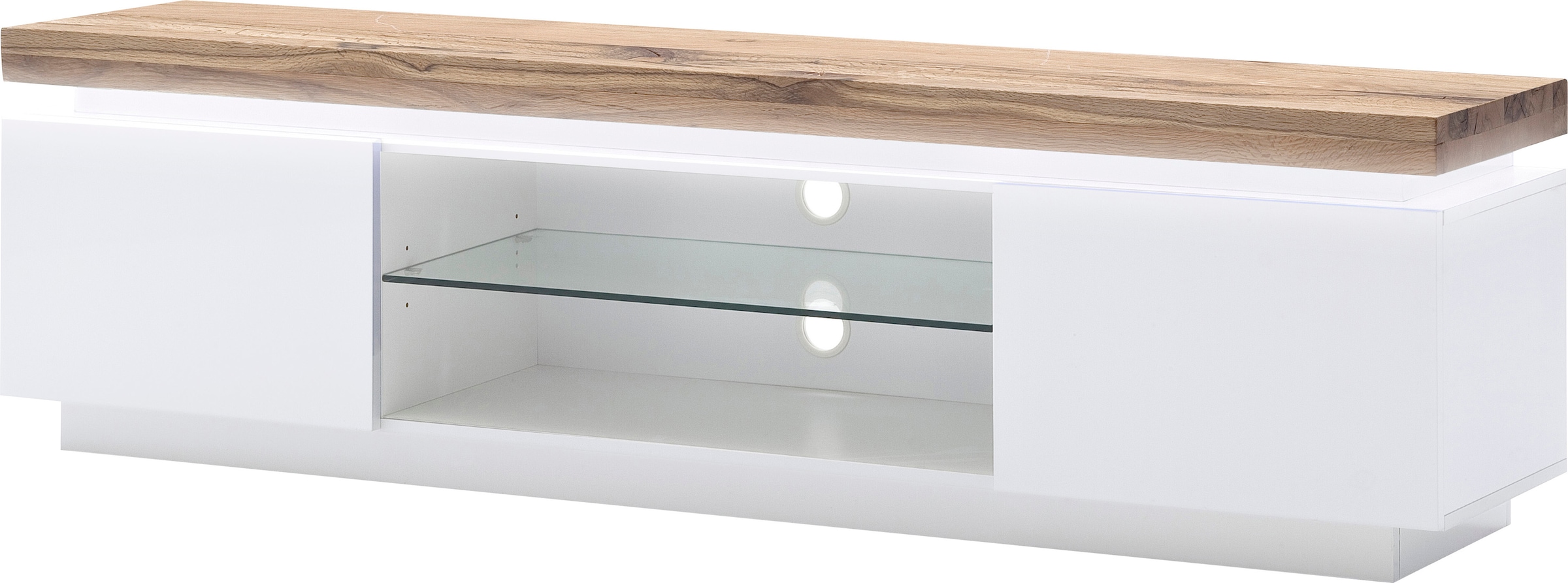 MCA furniture Lowboard »Romina«, mit LED Beleuchtung weiss dimmbar, inkl. Fernbedienung