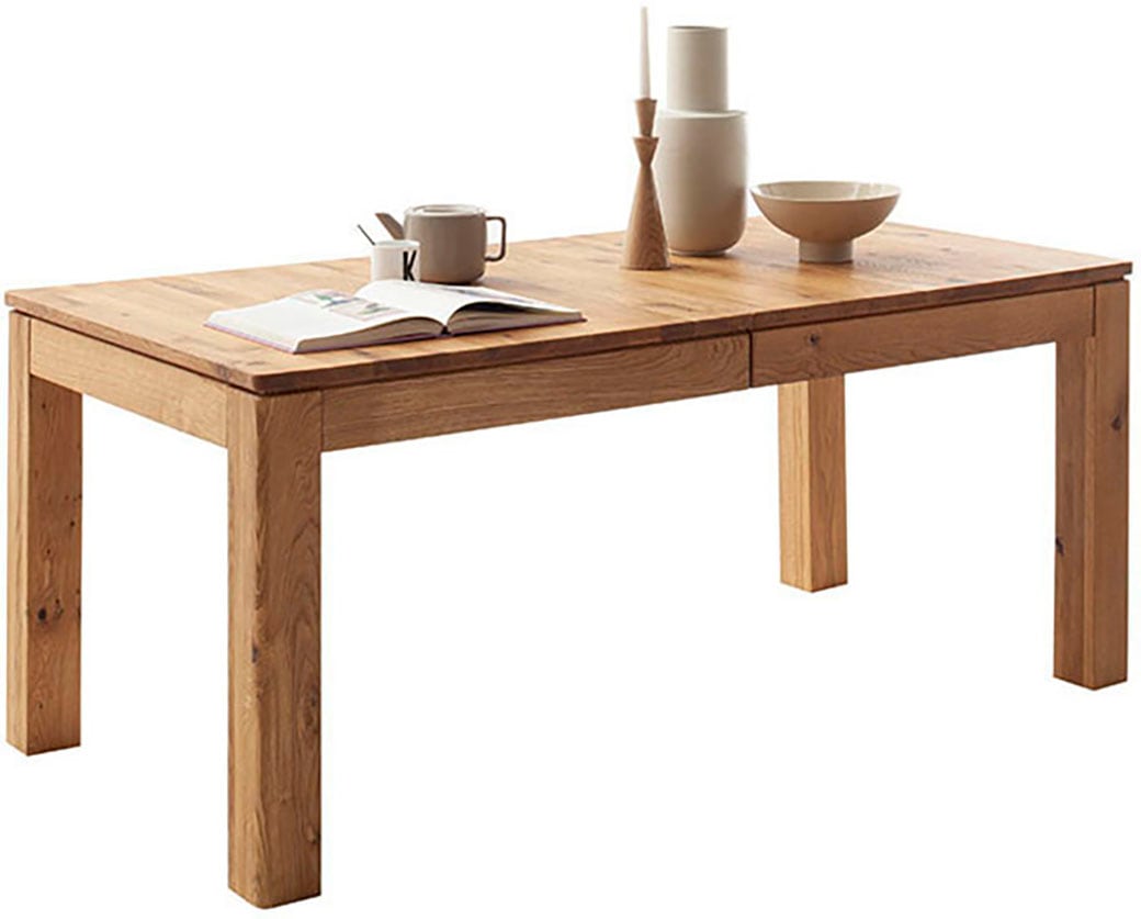 MCA furniture Esstisch »ETNA 4-Fuss Tisch«, (Einzelstück), Massivholz,durchgehende Lamelle,Stollenfuss 10x10cm,Tischplatte 2,5cm