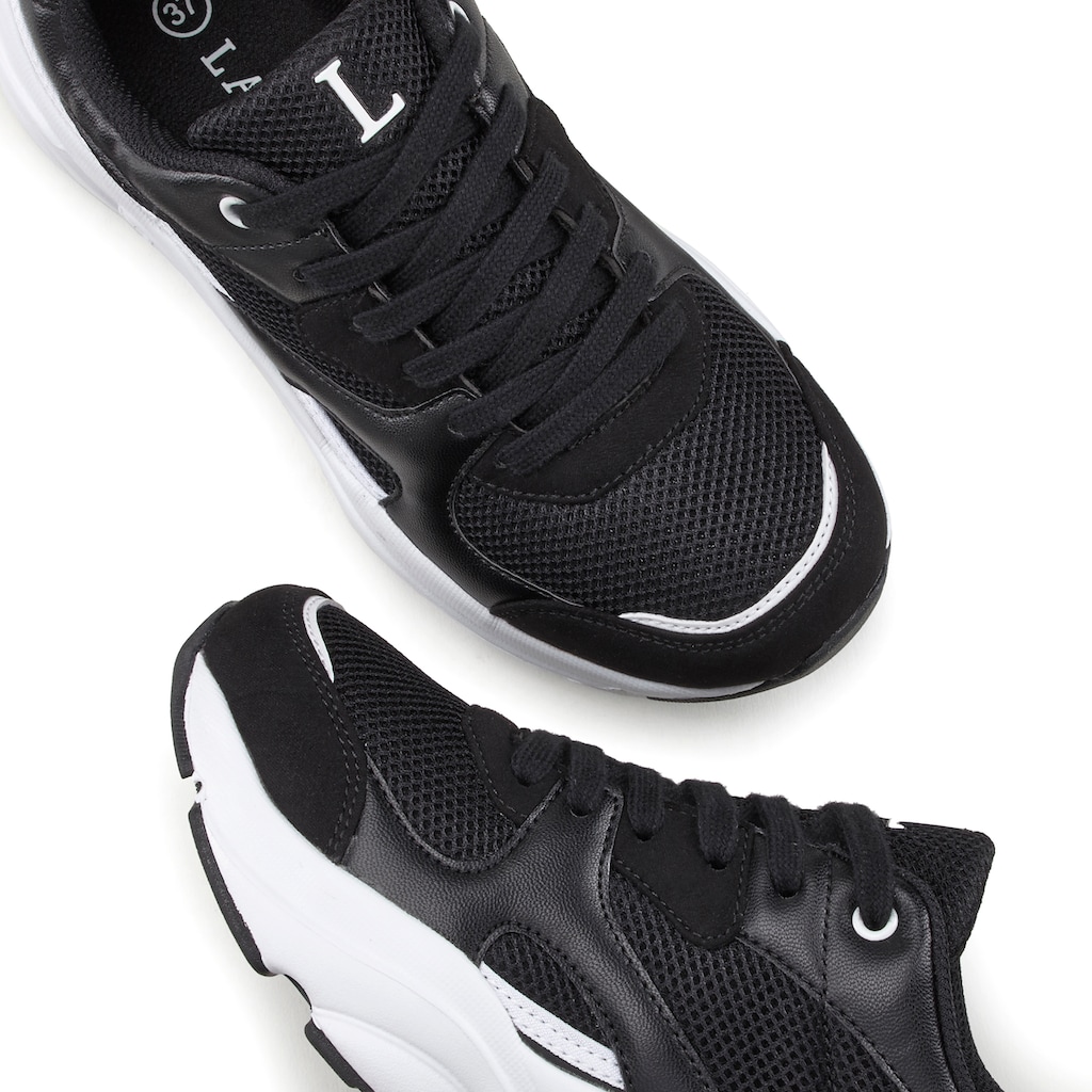 LASCANA Sneaker, mit ultraleichter Chunky-Sohle in toller Farbkombination