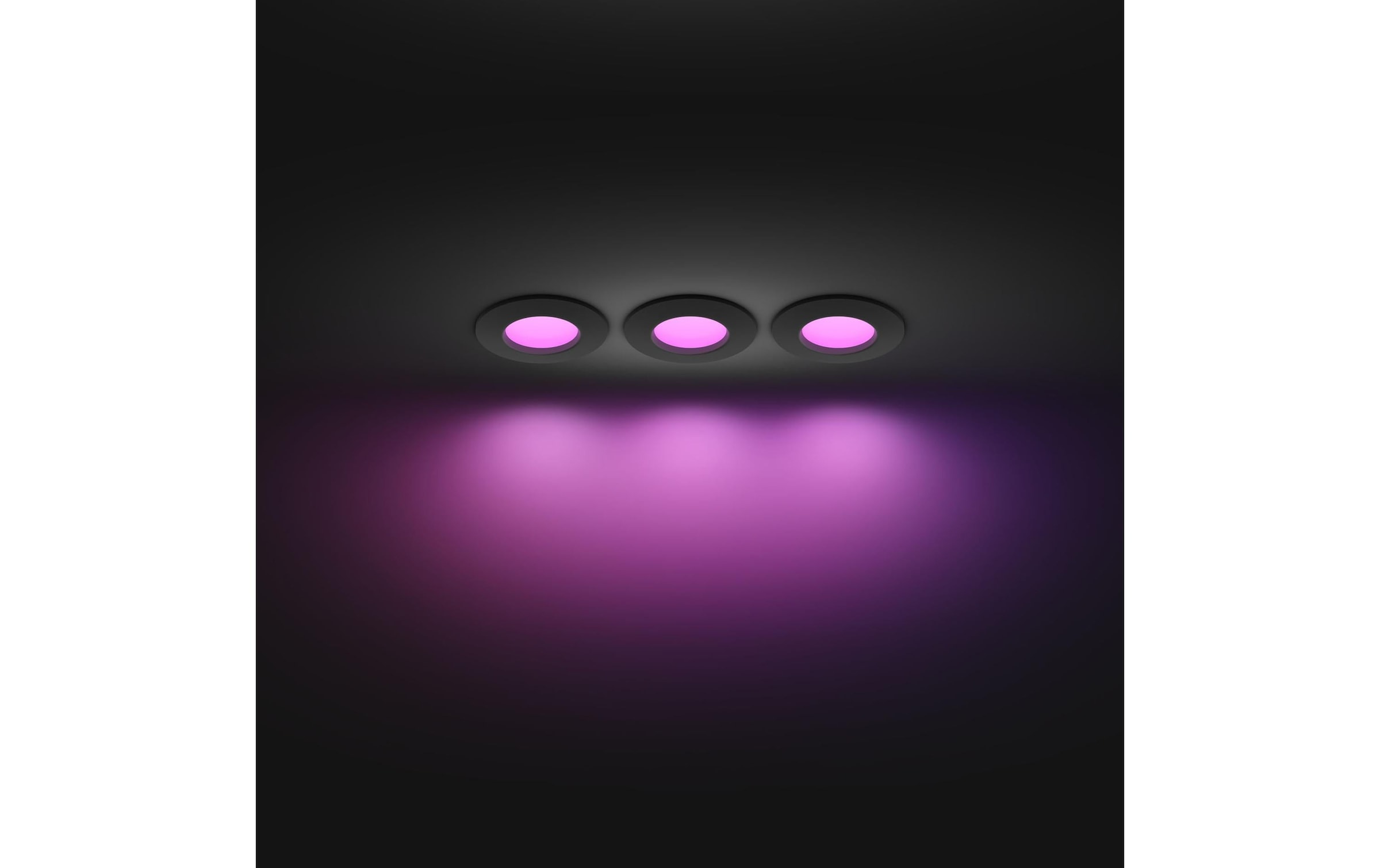 Philips Hue LED Deckenleuchte »White & Color Ambiance Slim Recessed 90 mm 3er schwarz«