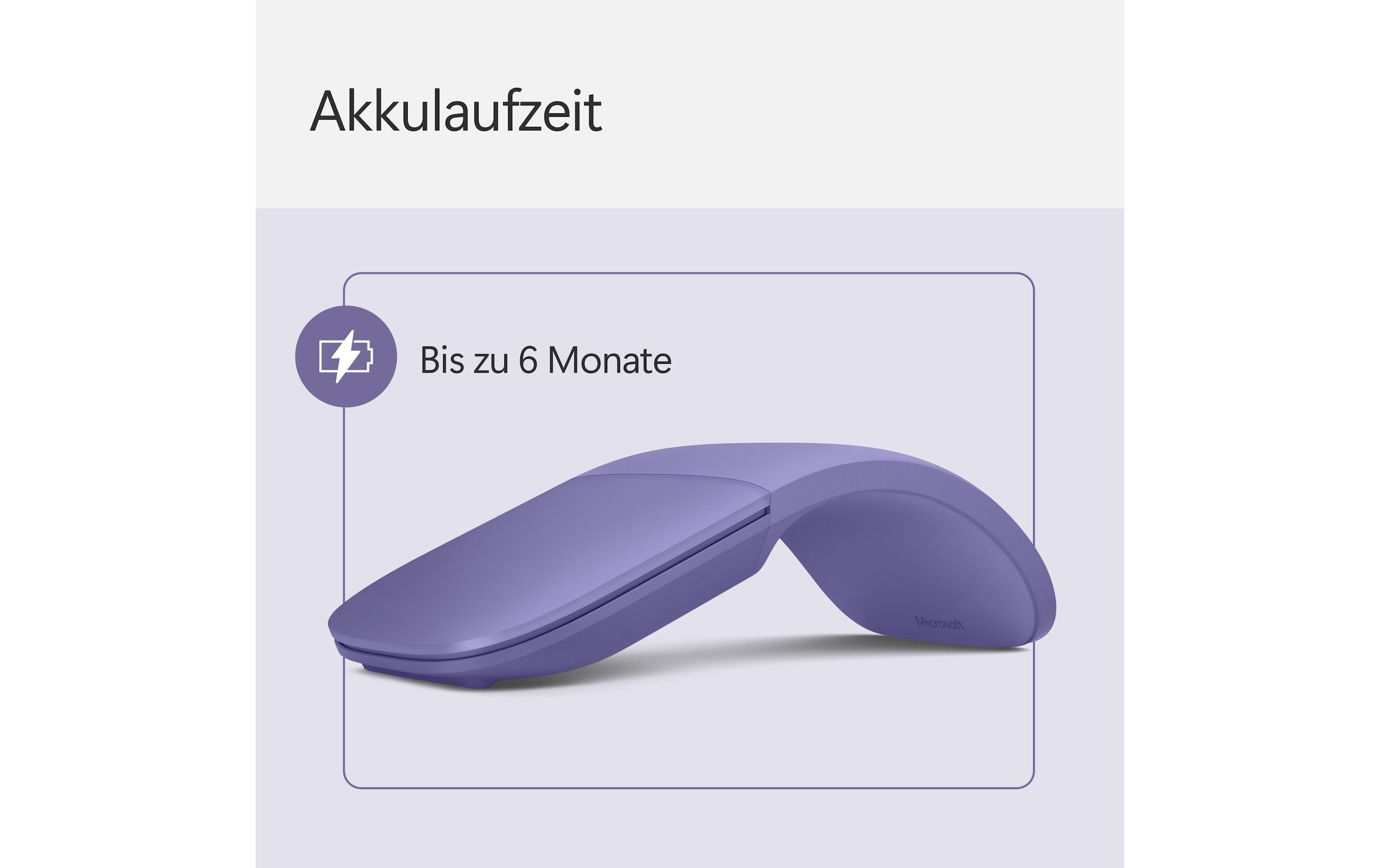 Microsoft Maus »Surface Arc Mouse«, Bluetooth, faltbar, Touch Oberfläche, Scrollrad-Emulation