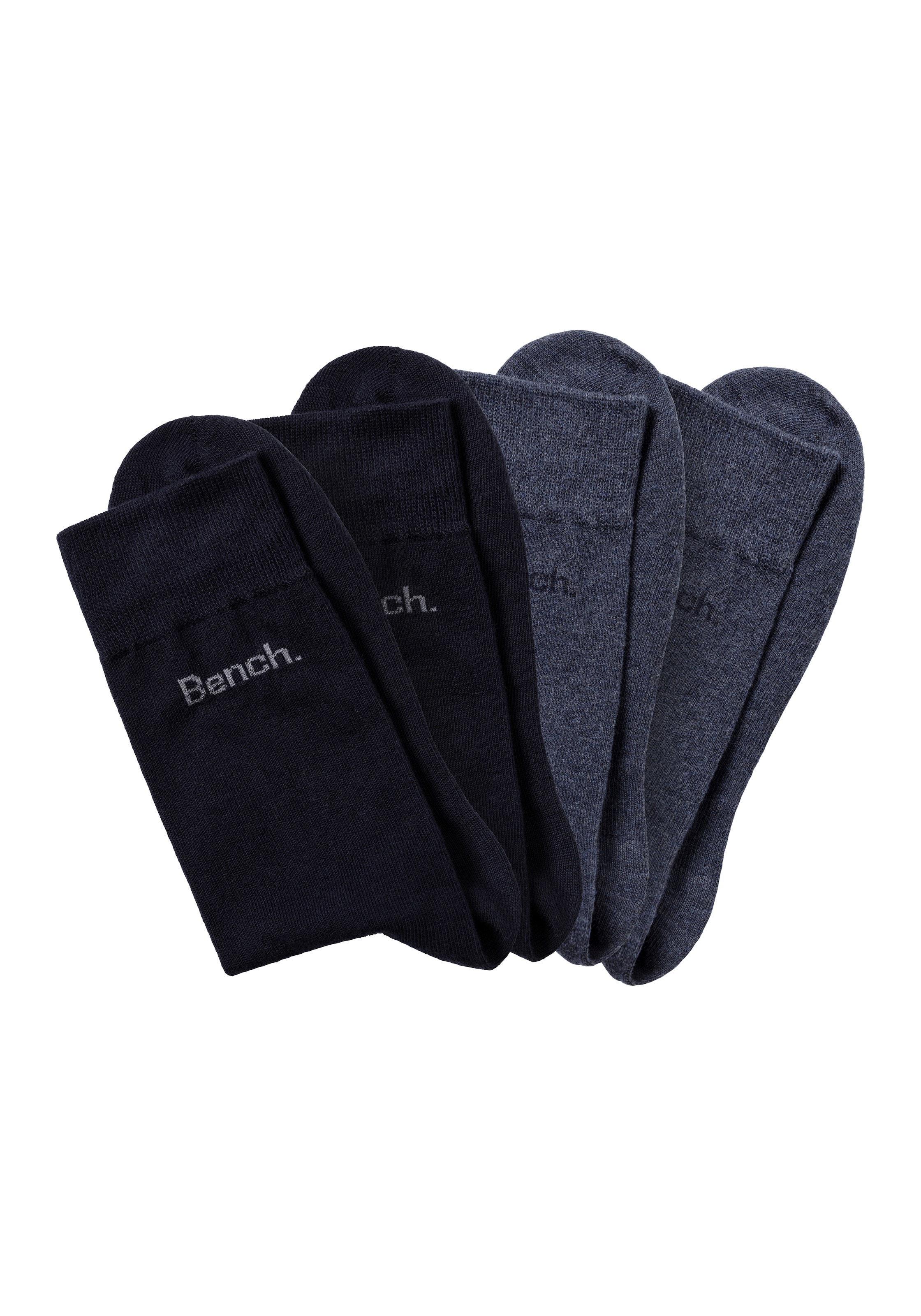 Bench. Basicsocken, (Packung, 4 Paar), in angenehm weicher Markenqualität