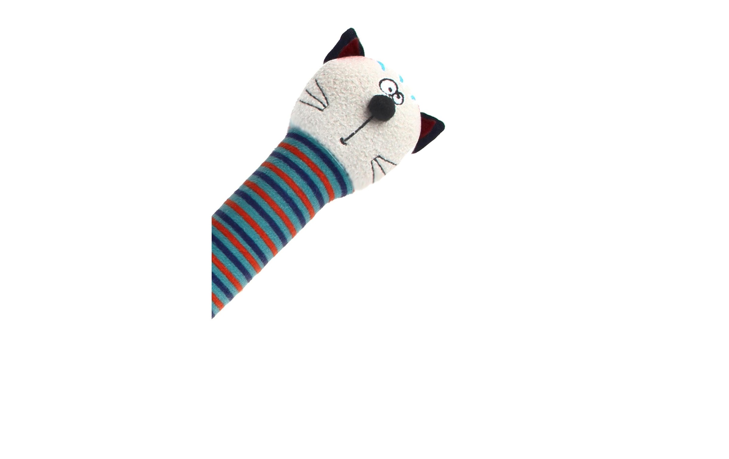 GiGwi Tier-Beschäftigungsspielzeug »Crunchy Neck, Katze M, Blau«, Plüsch
