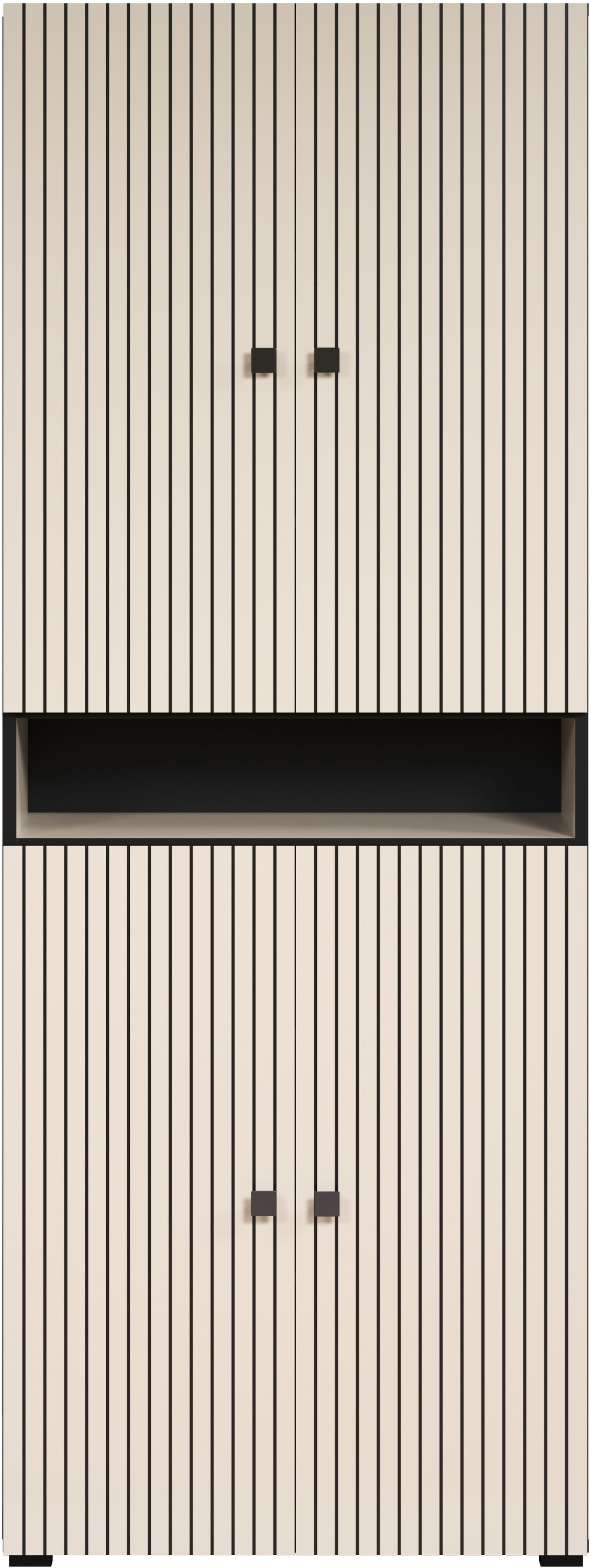 welltime Hochschrank »Amrum«, Badezimmerschrank mit und ohne Schublade - (B/T/H) 40-70/31/186 cm