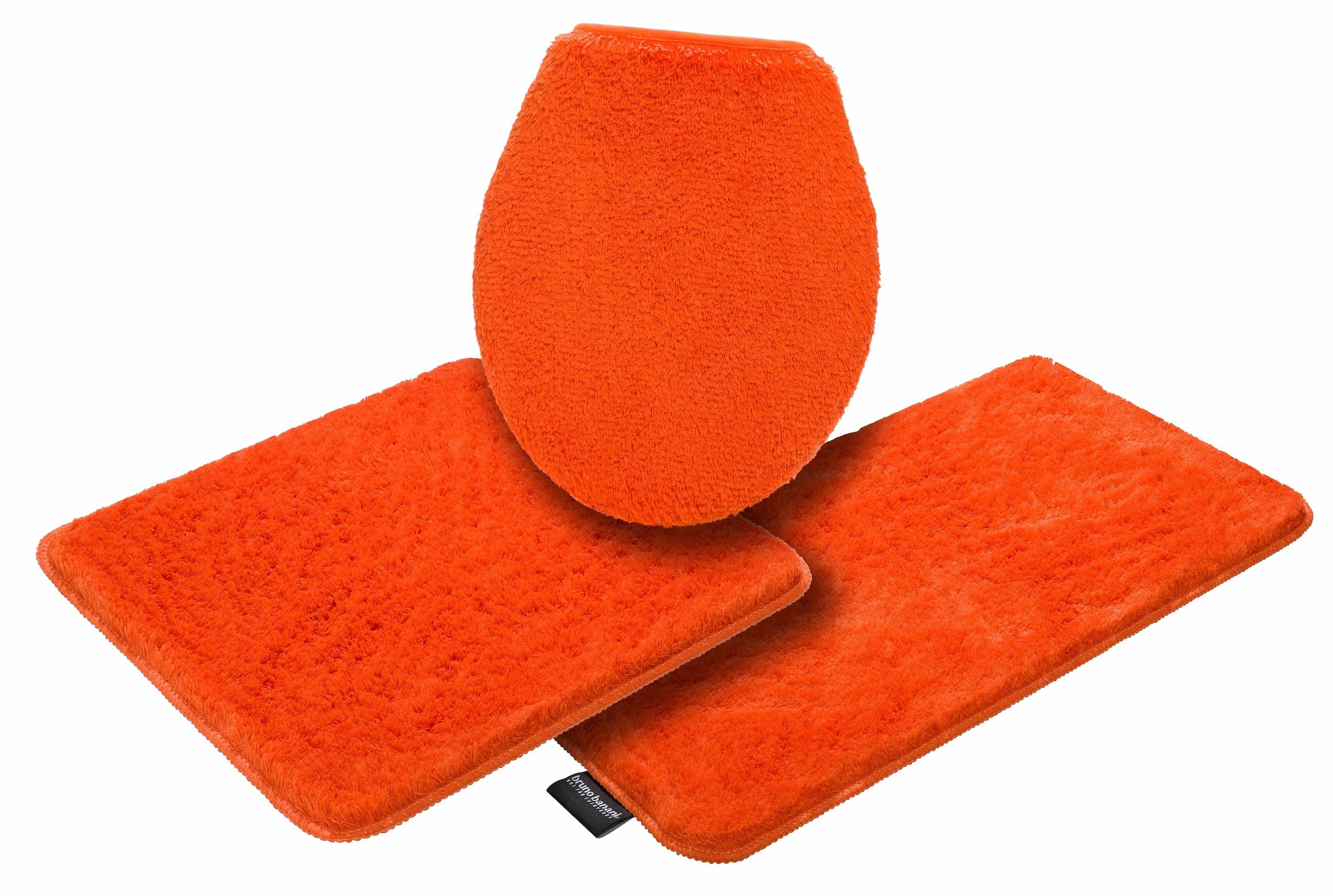 Bruno Banani Badematte »Lana, Badvorleger, Badezimmer Teppich«, rutschhemmend beschichtet, fussbodenheizungsgeeignet-schnell trocknend-strapazierfähig, Badteppich, Badematten, unifarben, auch als 3 teiliges Set & rund